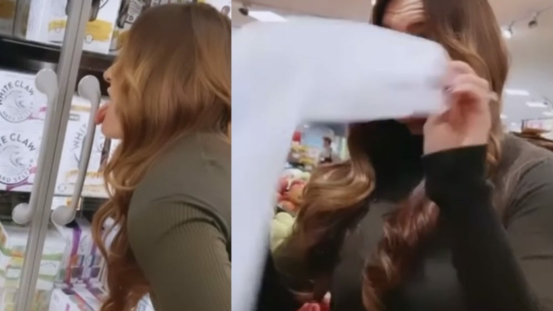 Bloggerița care s-a filmat lingând obiecte într-un supermarket atinse de toată lumea. „Germenii întăresc sistemul imunitar”