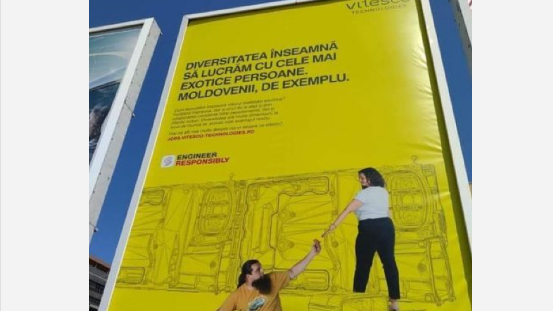 O reclamă din Timișoara despre moldoveni agită spiritele. De la ”o mitocănie”, la ”de când suntem noi așa panseluțe?”