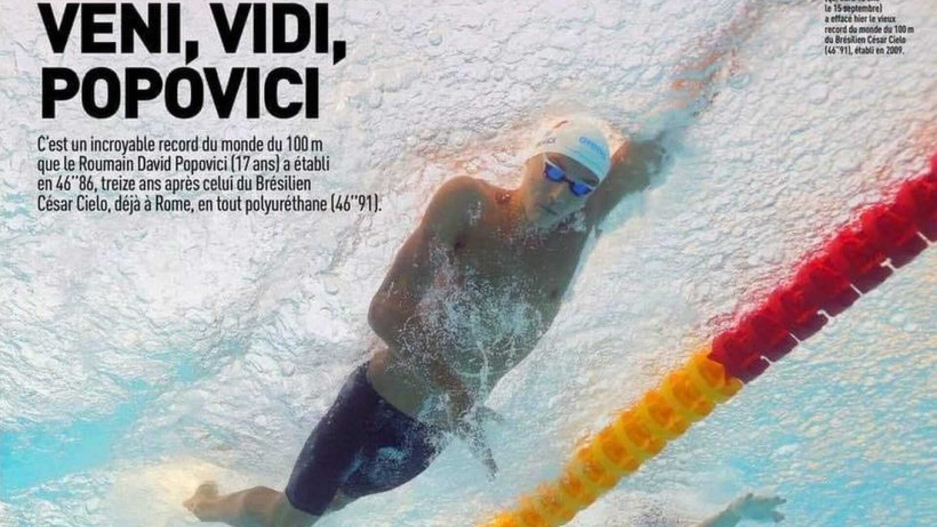 David Popovici, elogiat în L’Equipe după recordul mondial de la Europene: ”Veni, Vidi, Popovici”