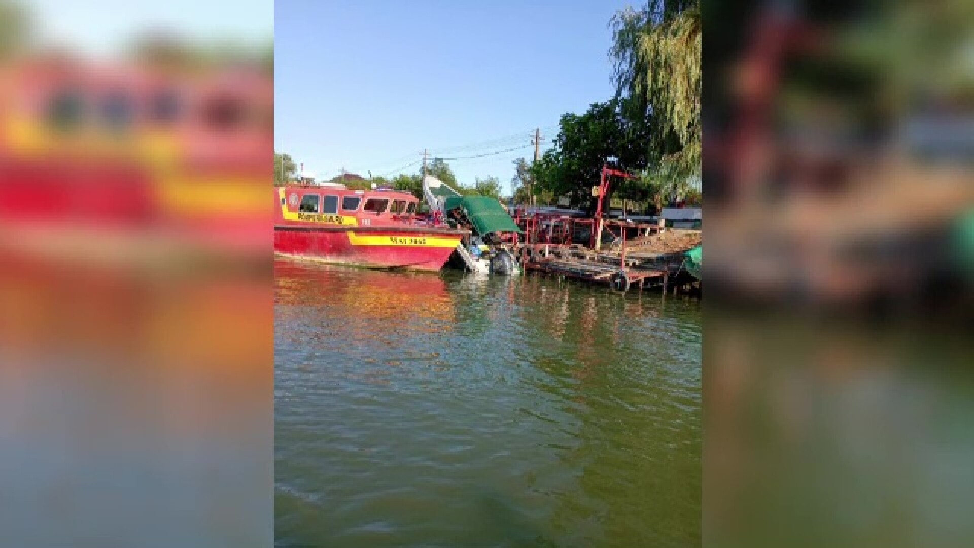 Încă un incident naval pe Dunăre. O barcă în care erau doi bărbați și doi copii nu a reușit să ancoreze