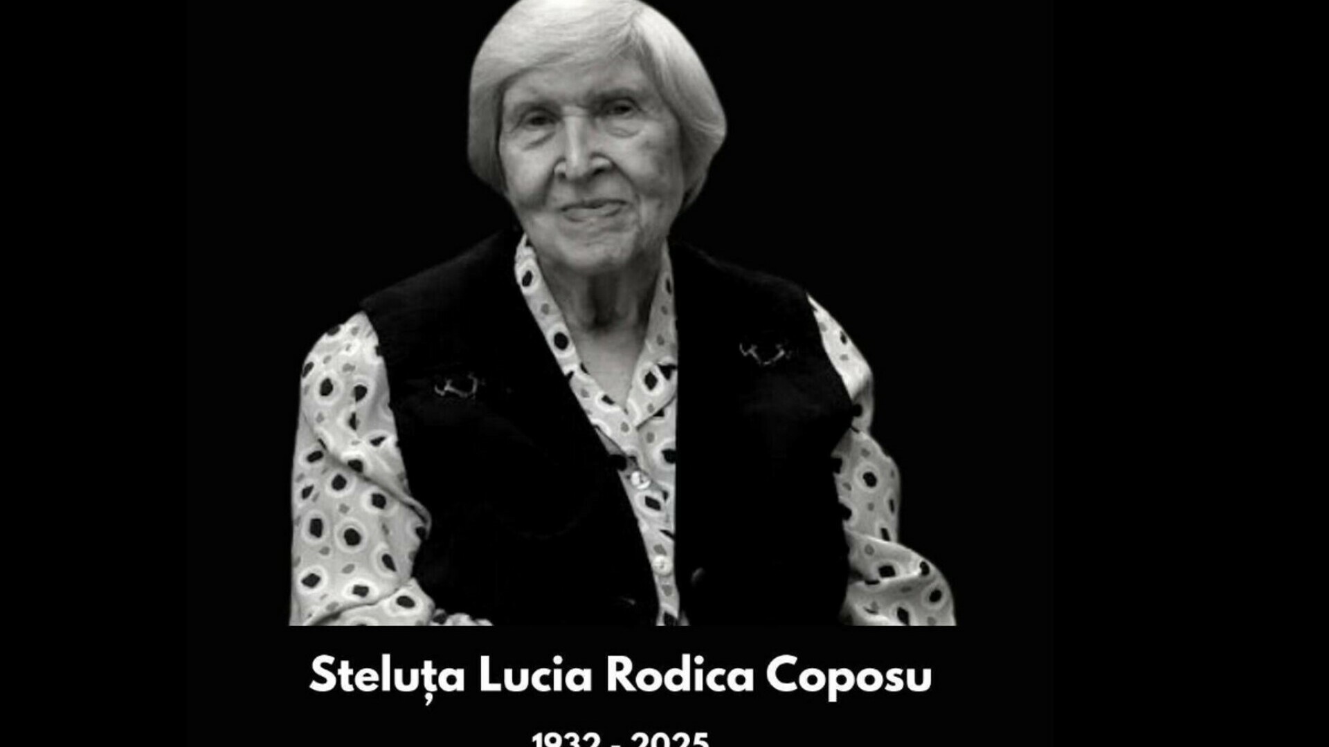 Rodica Coposu, sora liderului PNŢCD Corneliu Coposu, a murit la vârsta de 92 de ani: ”Ultima pe linie directă”
