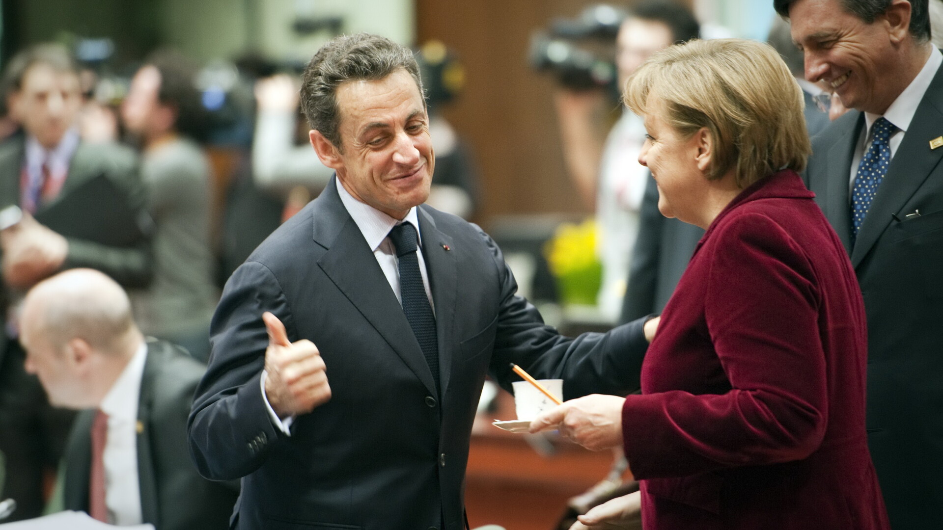 Angela Merkel si Nicolas Sarkozy
