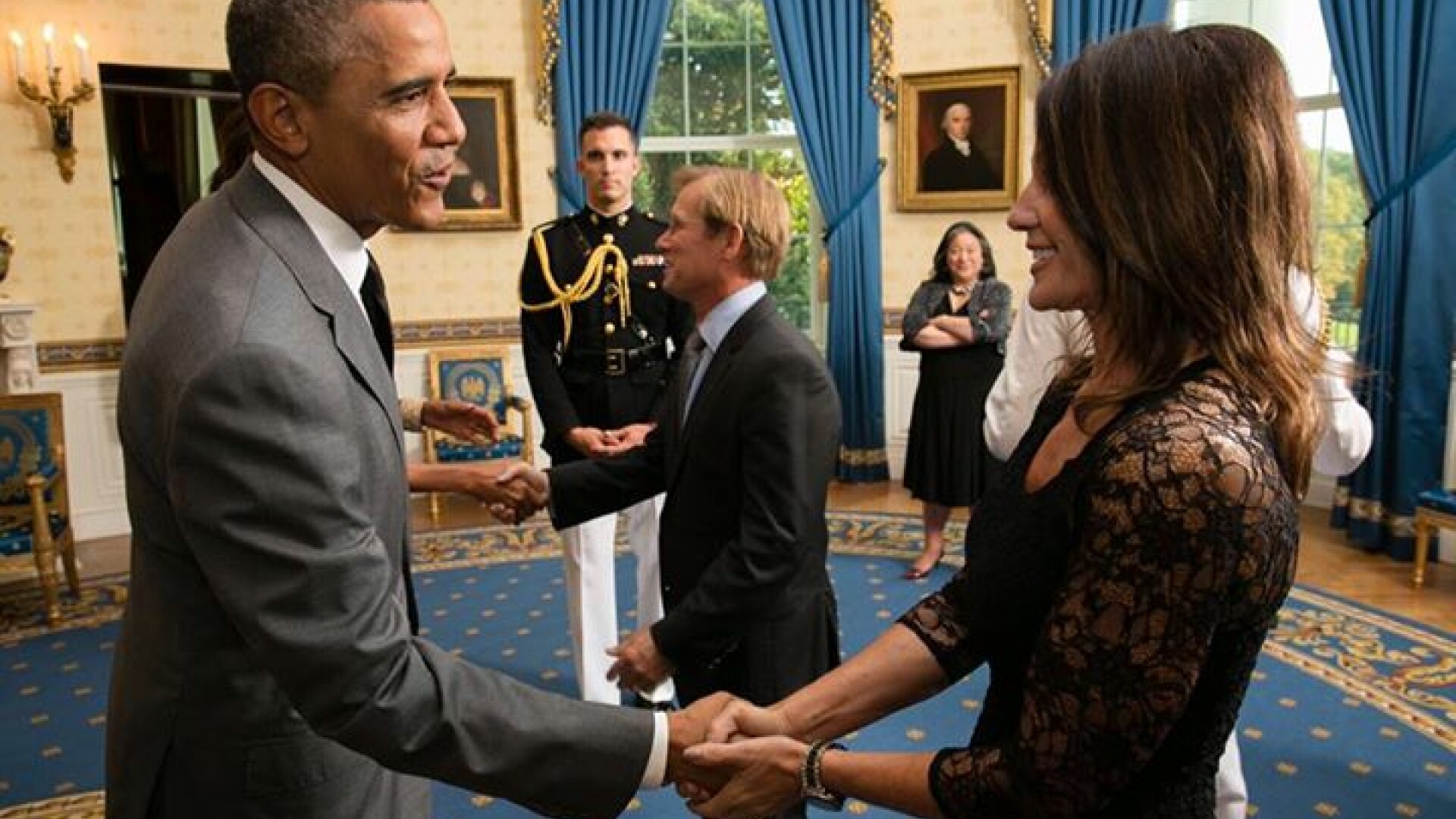 Nadia Comaneci si Barack Obama