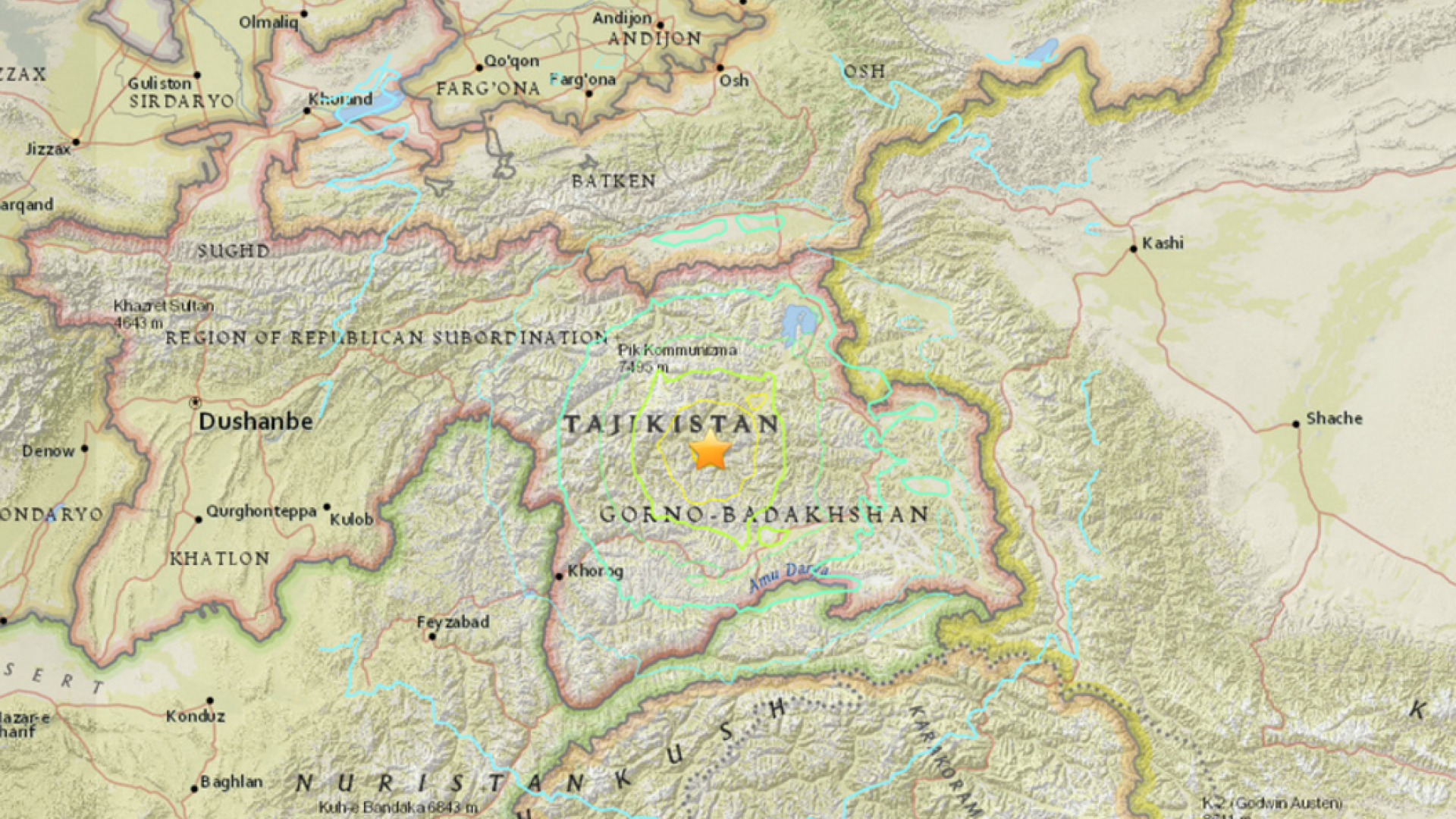 cutremur in Tadjikistan