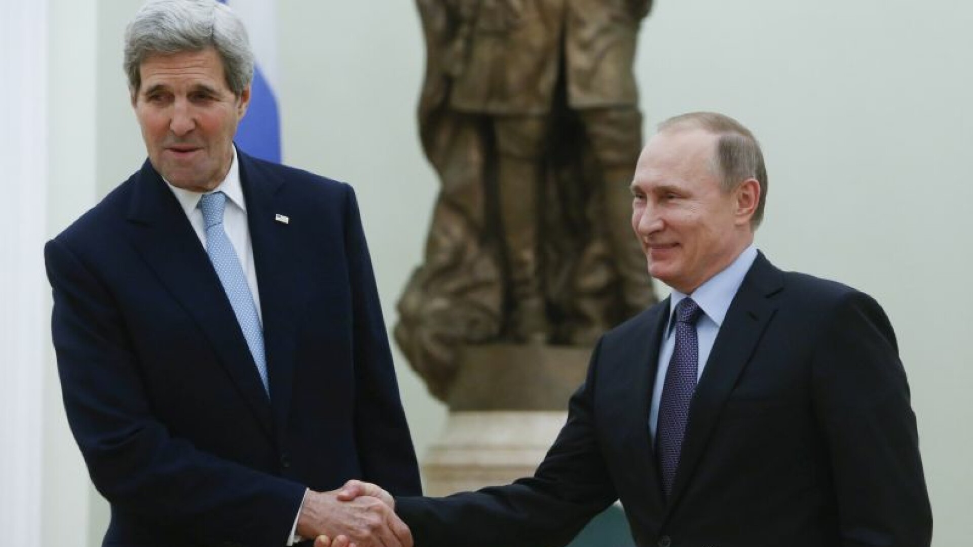 John Kerry si Vladimir Putin
