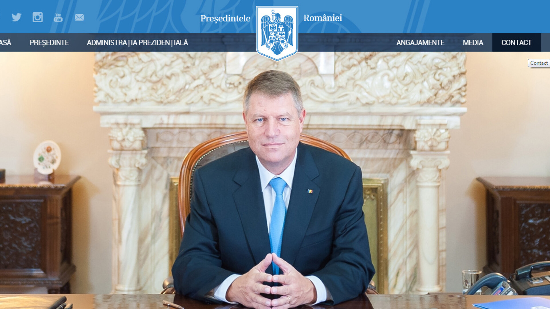 Klaus Iohannis, site, presidency.ro