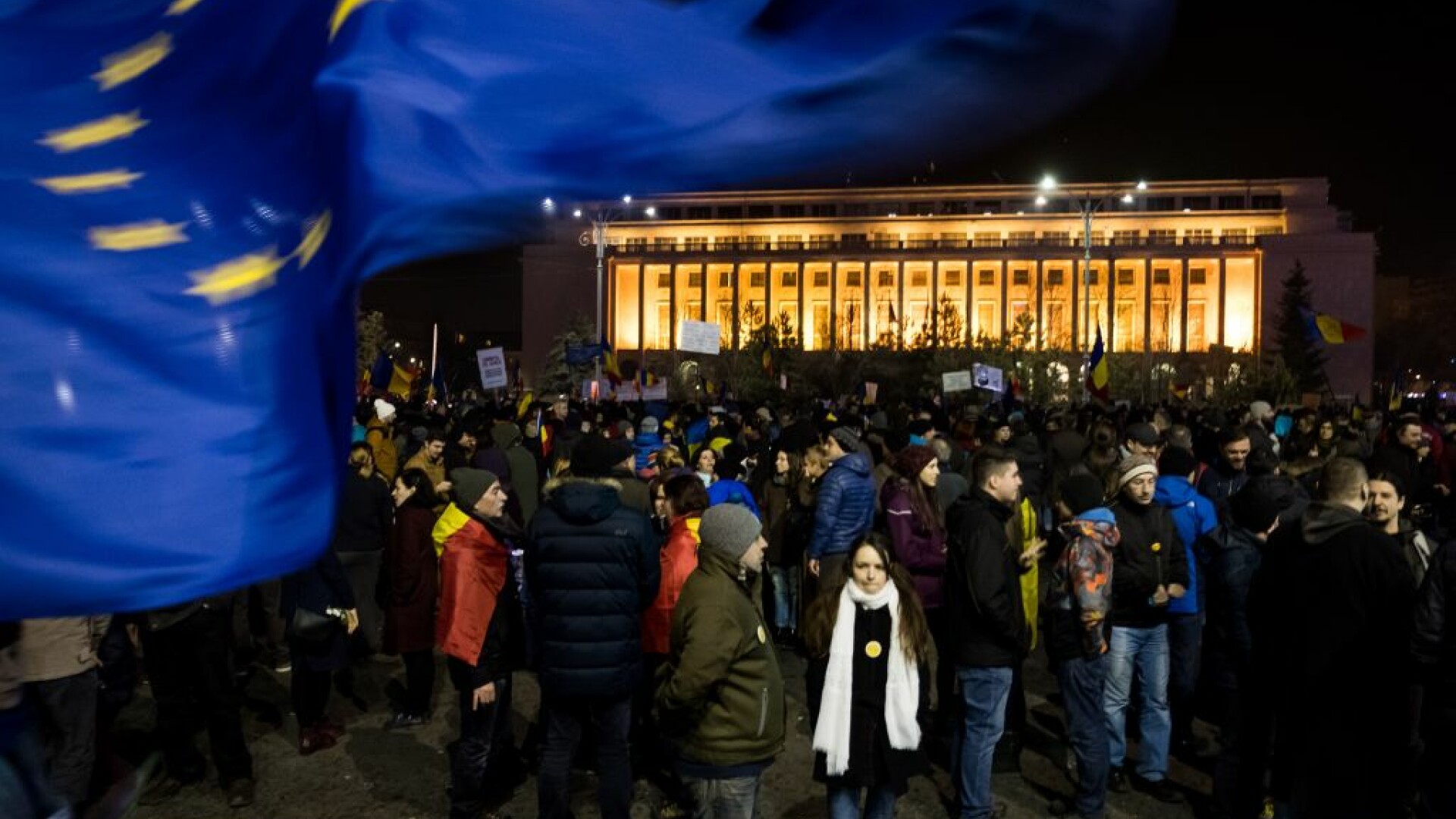 protest in Piata Victoriei