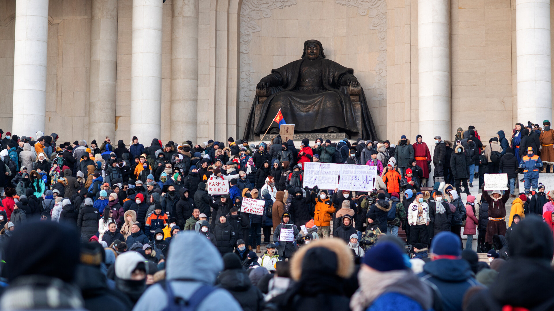 protest mongolia