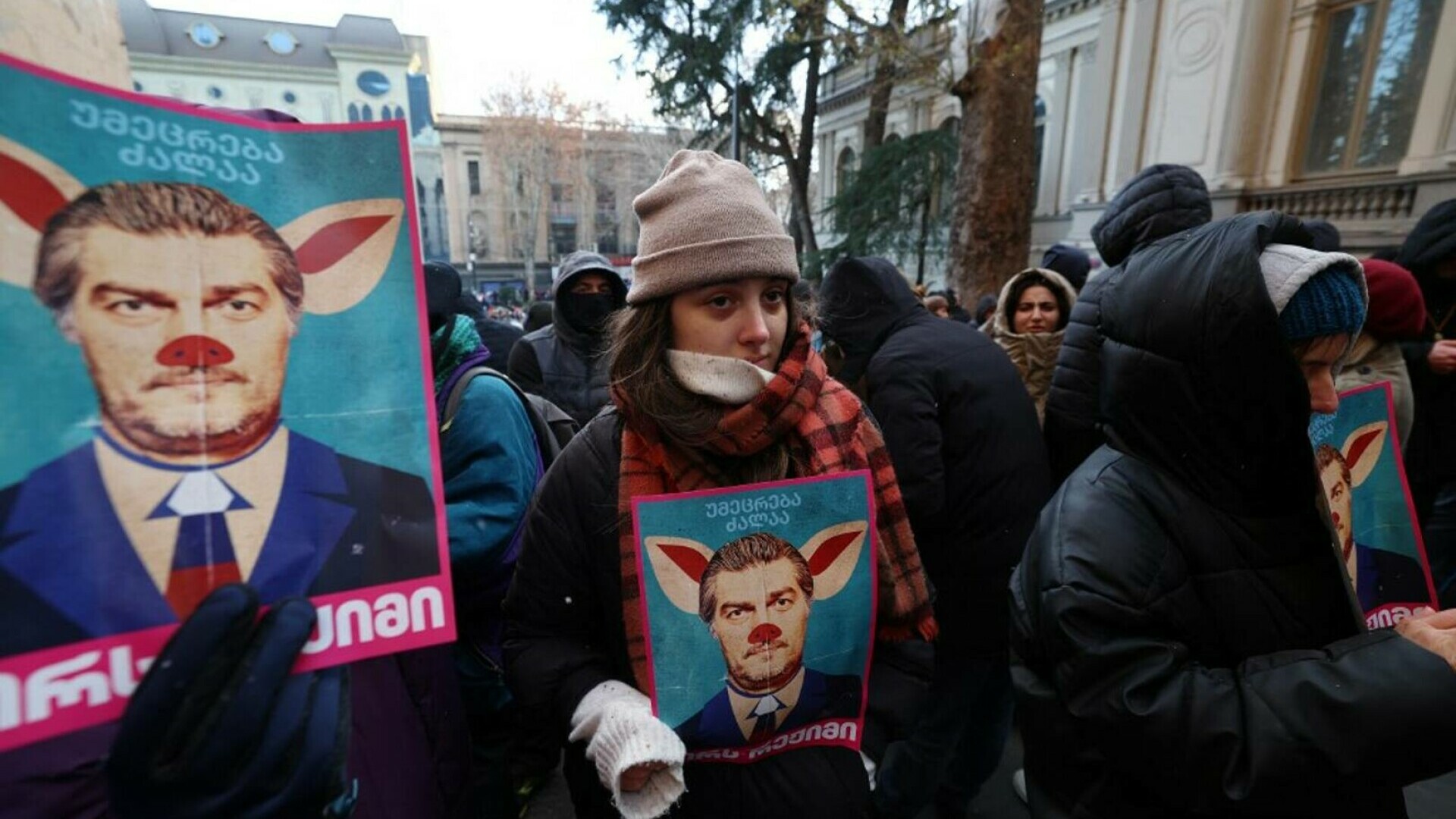 Mikheil Kavelashvili, proteste tbilisi