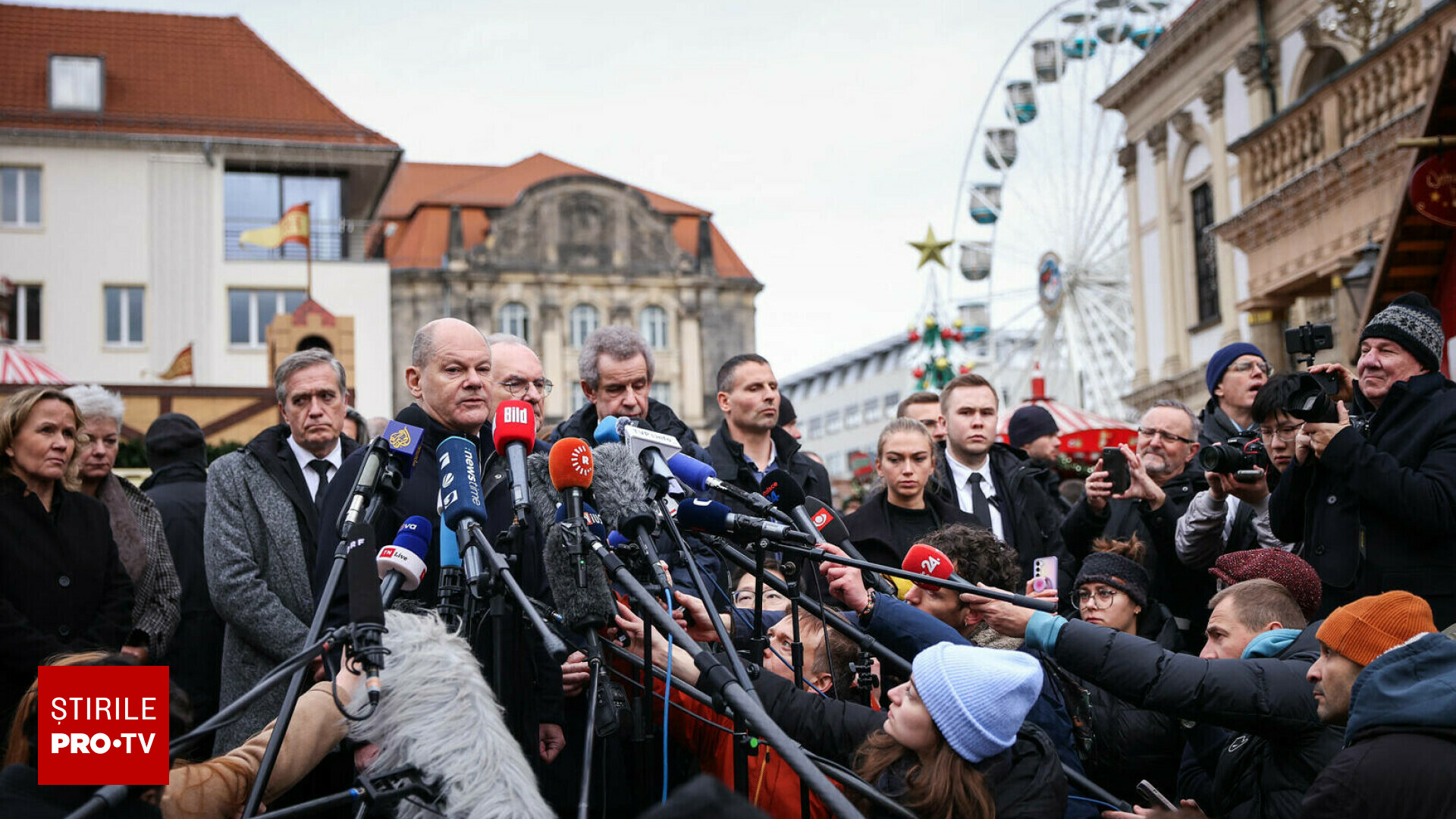 La locul tragediei din Magdeburg, Scholz promite măsuri „împotriva celor care vor să semene ura”