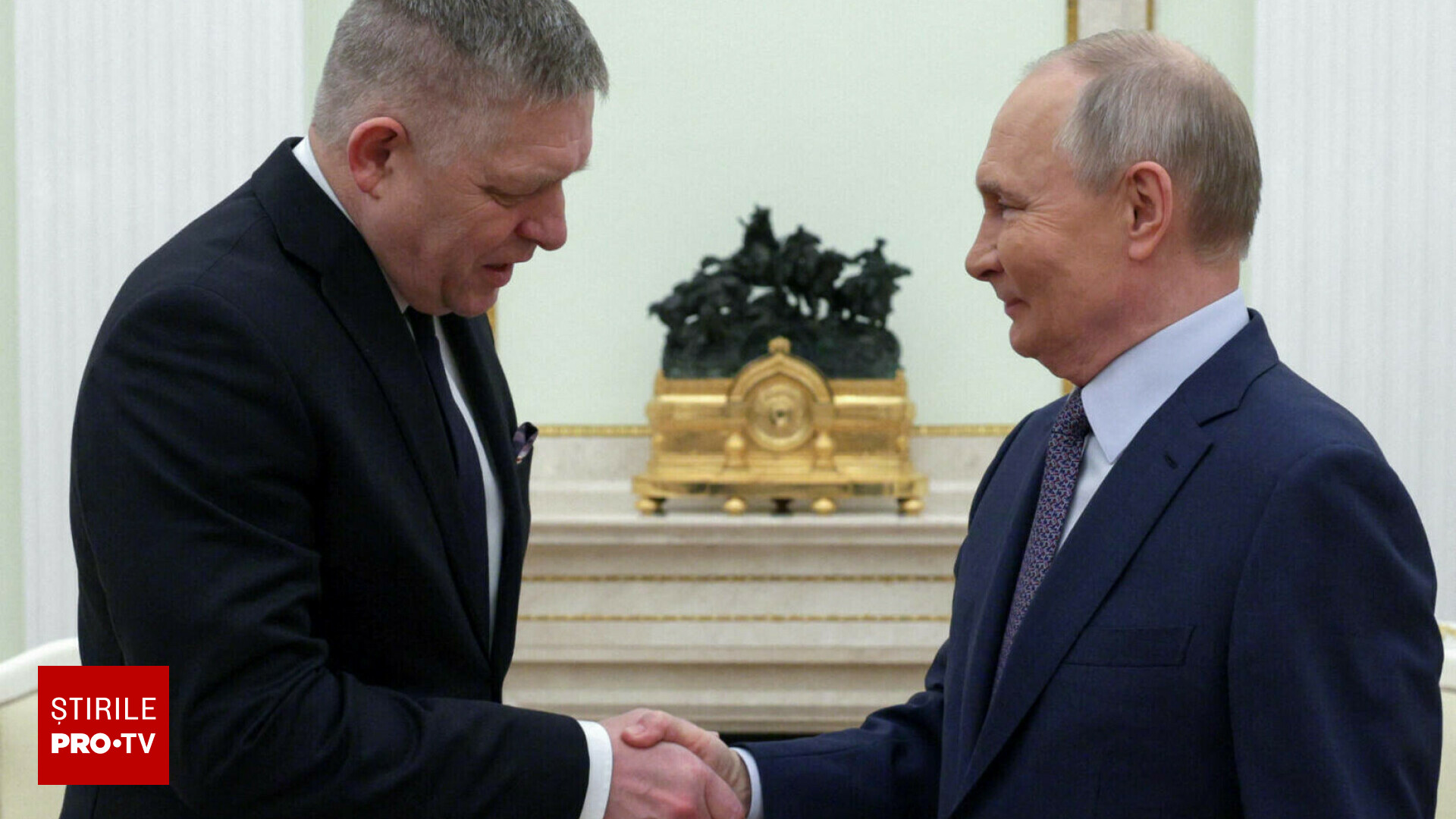 Vladimir Putin l-a primit la Kremlin pe Robert Fico, unul dintre puținii lideri europeni cu care a rămas apropiat