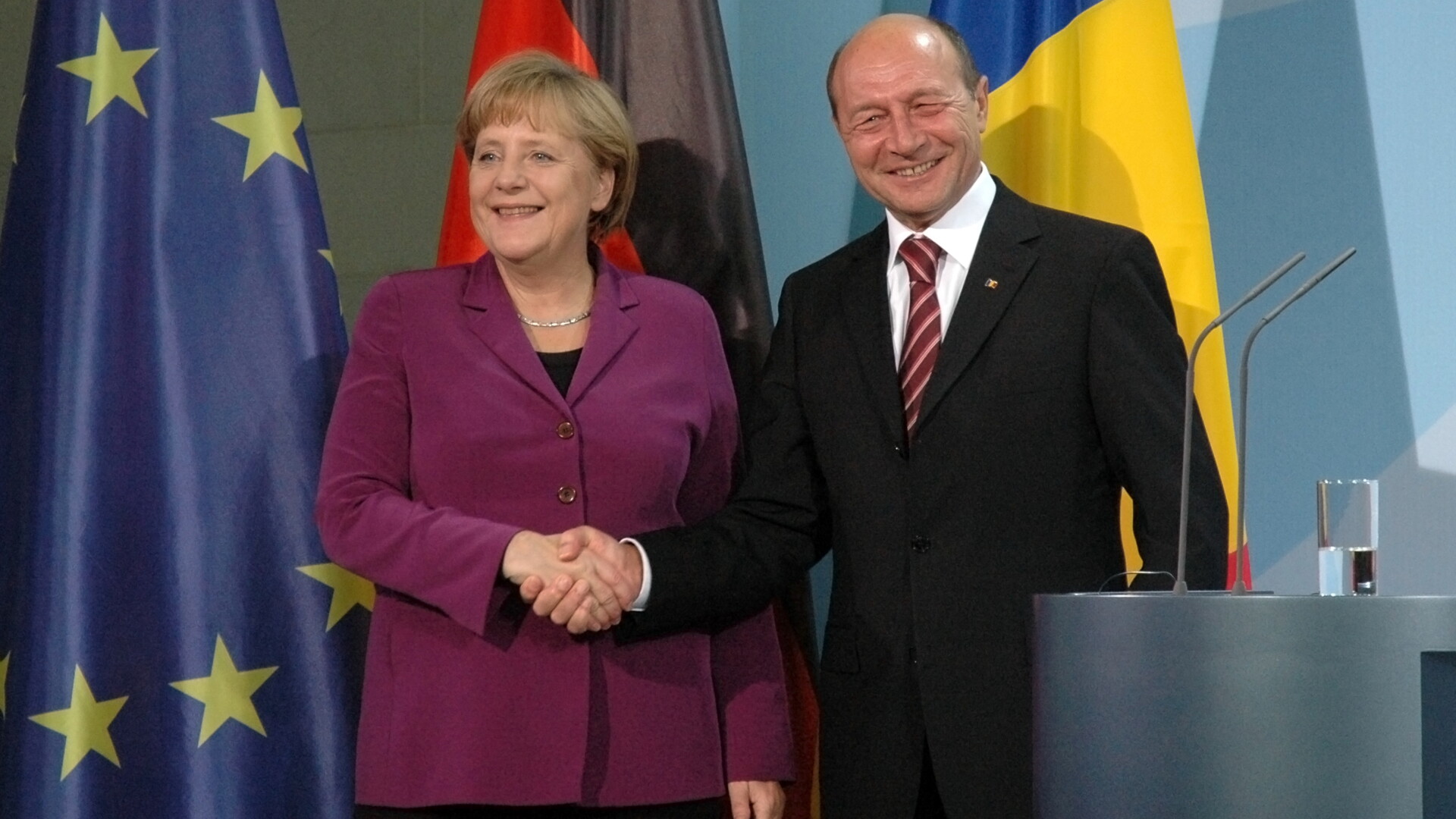 Angela Merkel si Traian Basescu