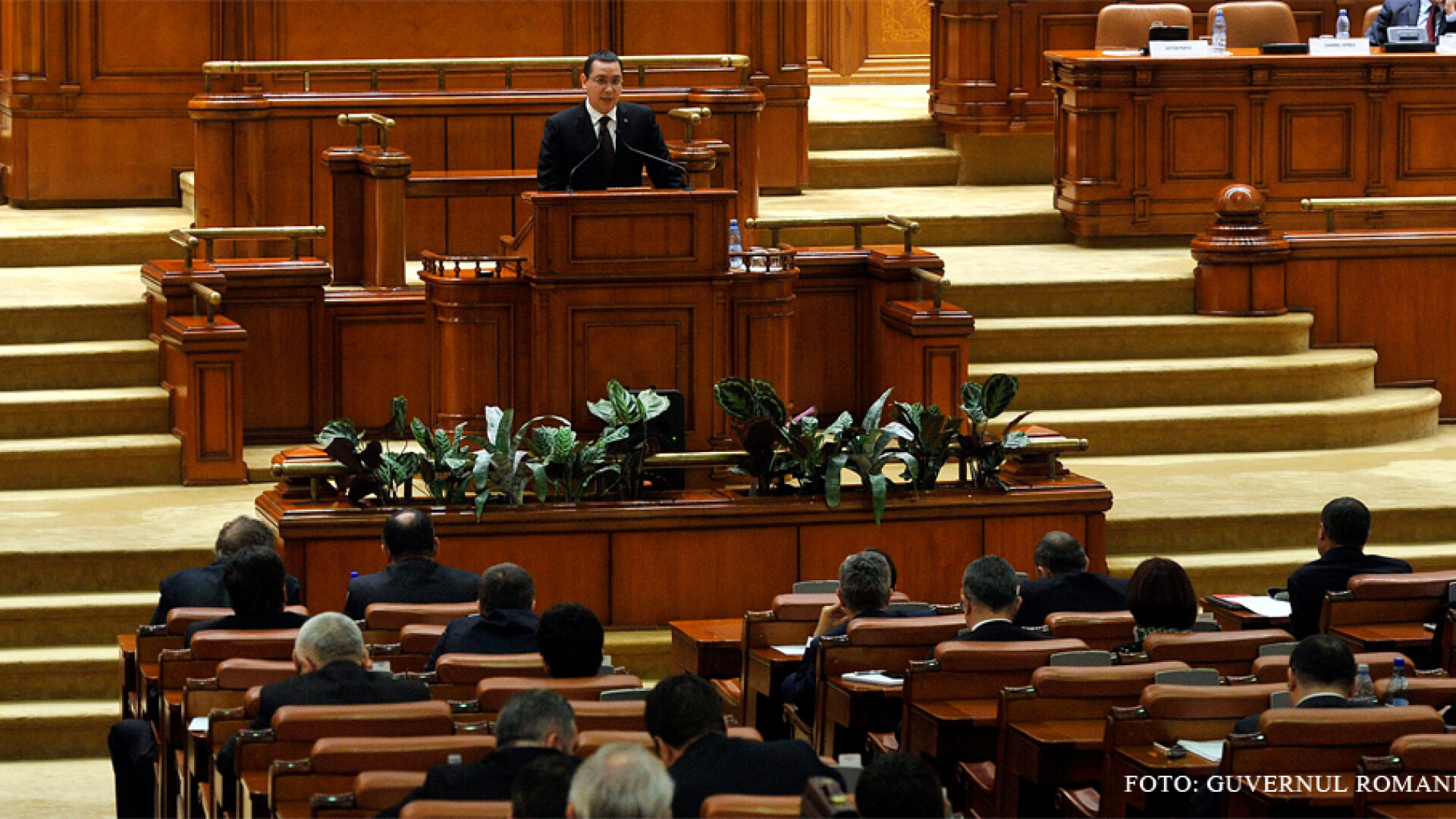 Victor Ponta in fata Parlamentului