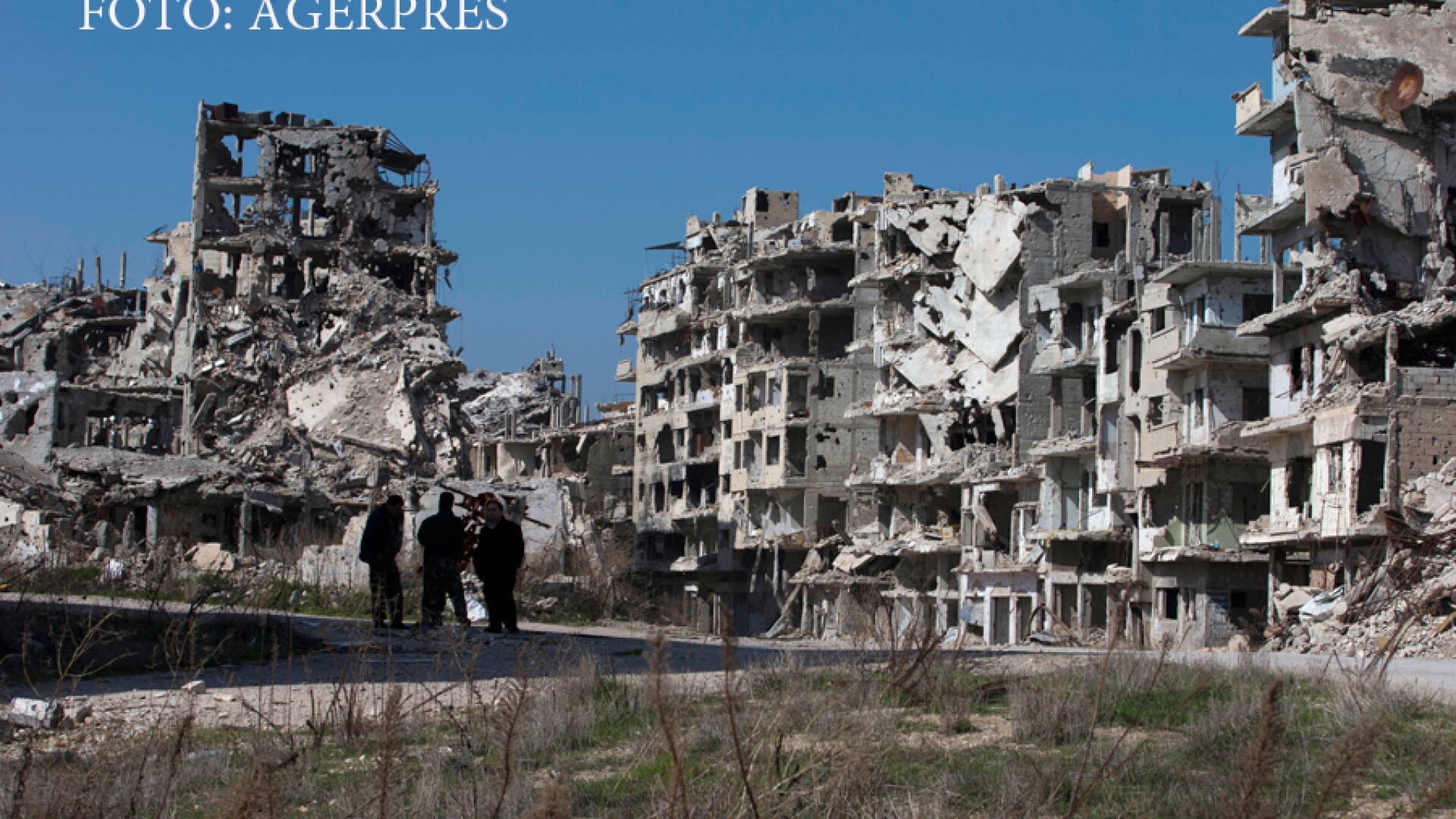 ruine in Homs, Siria
