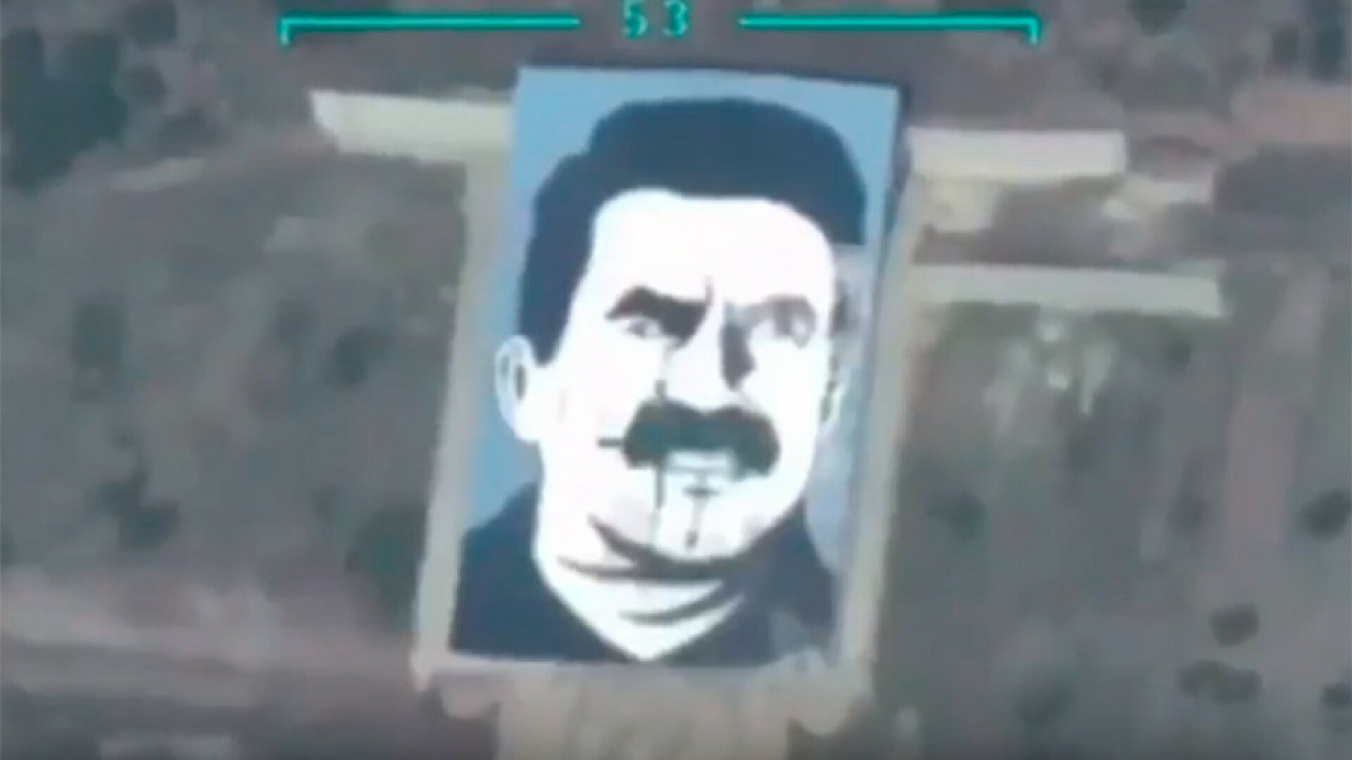 portret uriaș al liderului kurd Abdullah Ocalan