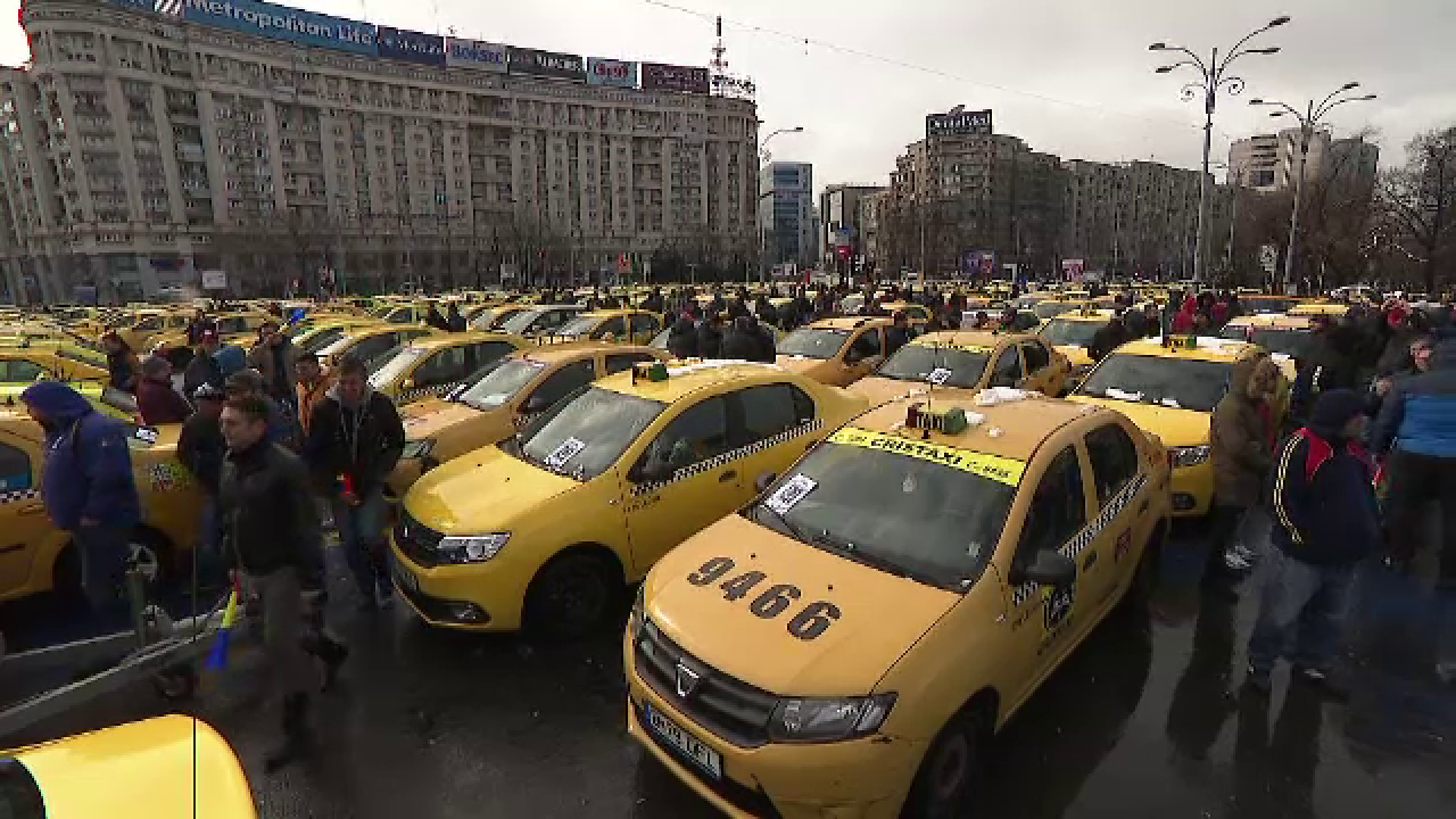 protest taximetriști