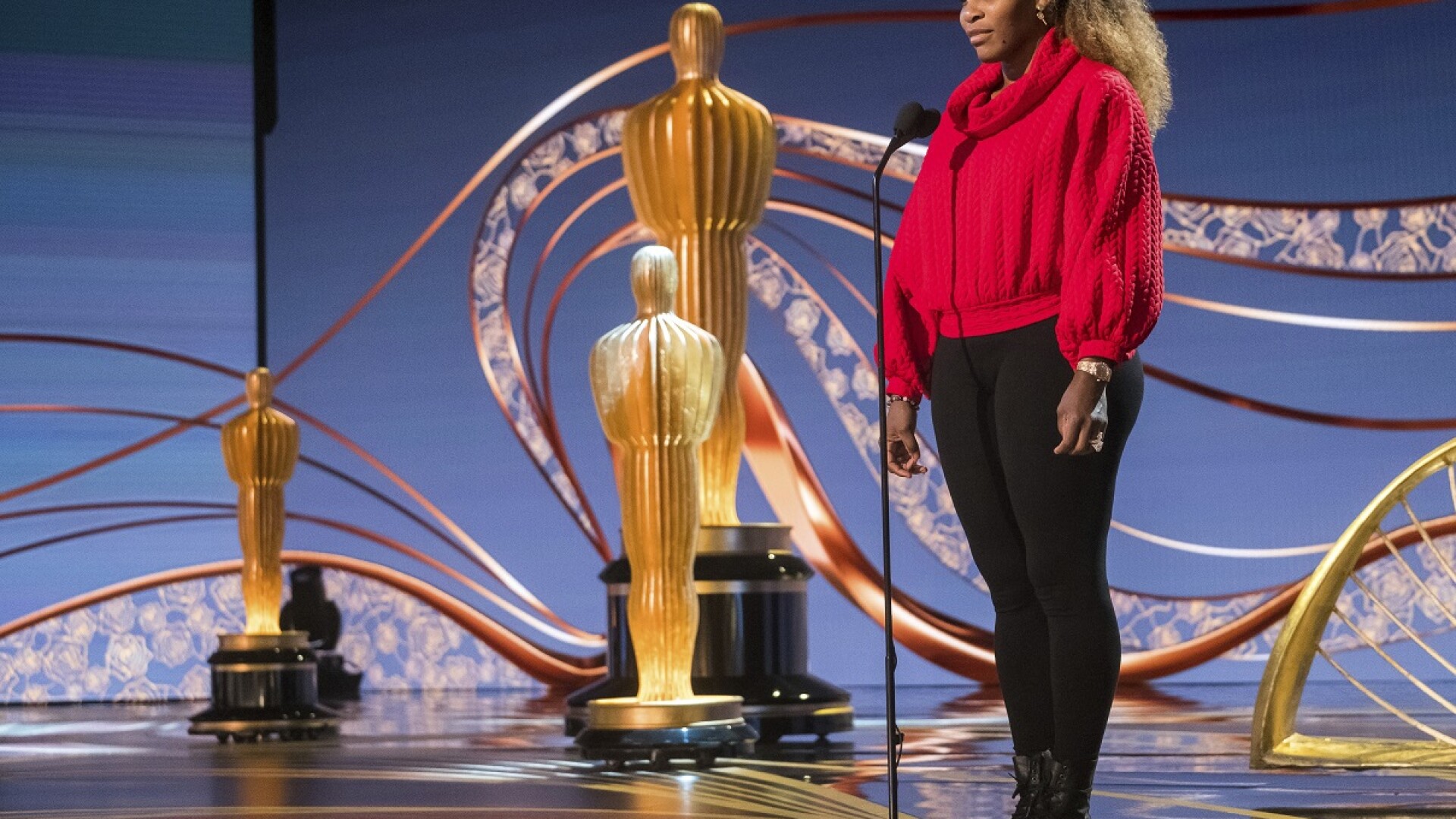 Serena Williams la repetitiile pentru Gala Premiilor Oscar
