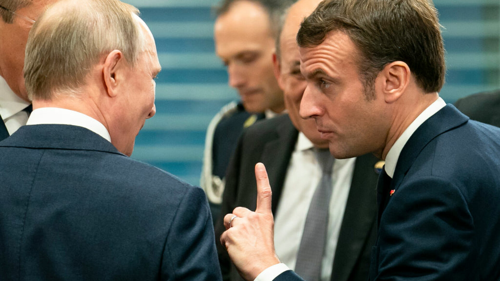 Emmanuel Macron și Vladimir Putin