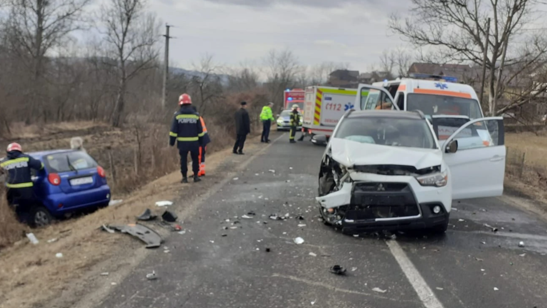 Accident între două maşini pe DN 73C Aldeşti-Curtea de Argeş