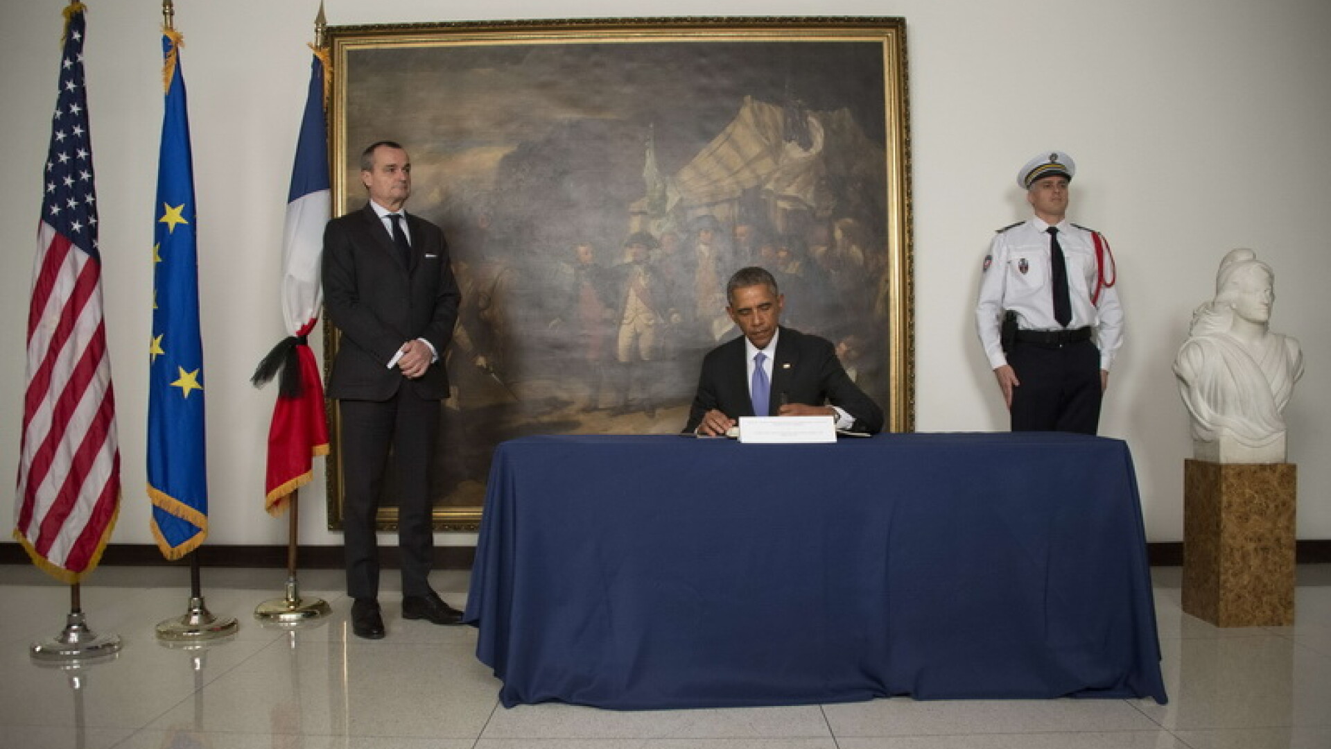 Barack Obama si ambasadorul Frantei, Gérard Araud