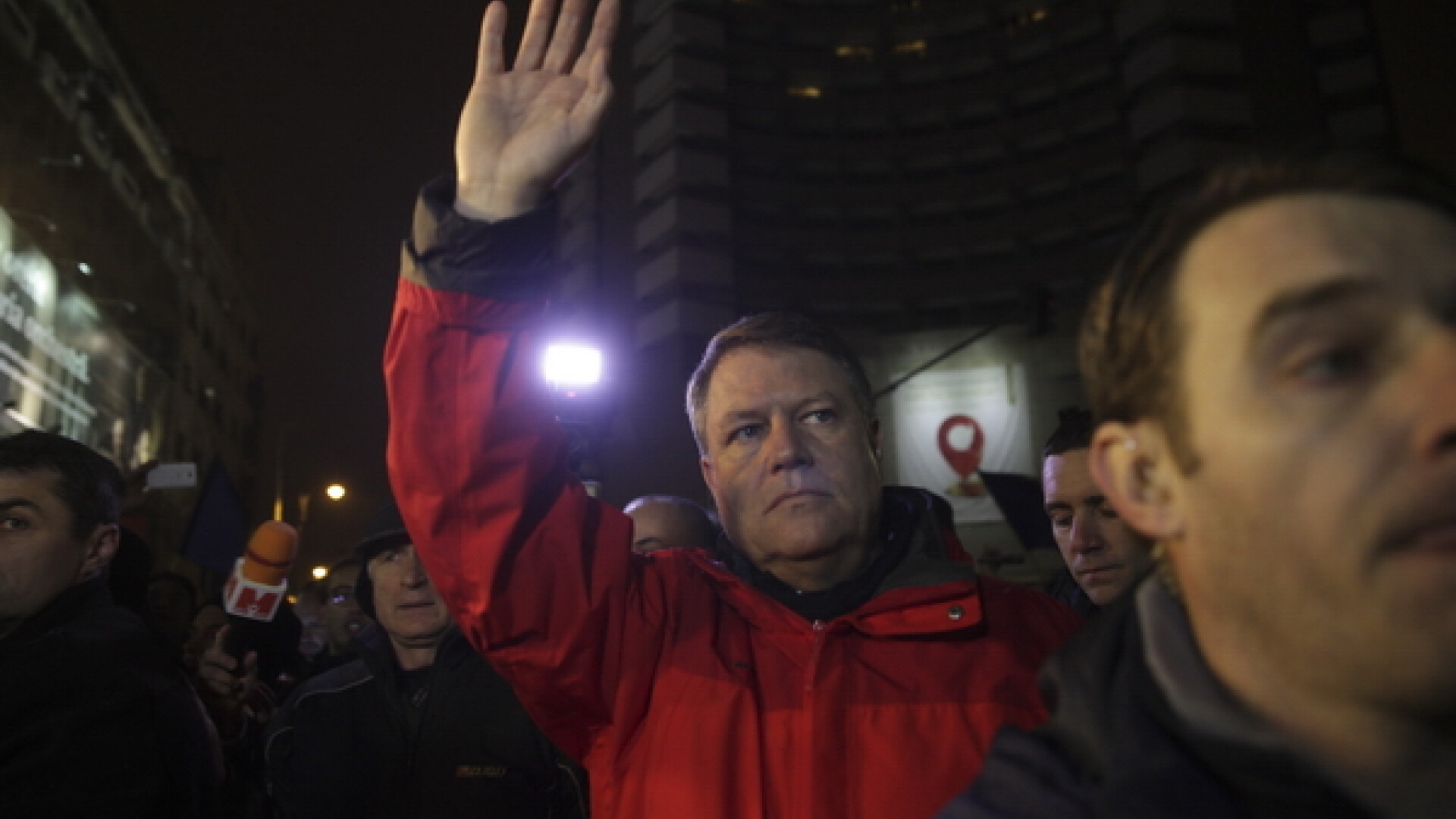 Klaus Iohannis la proteste