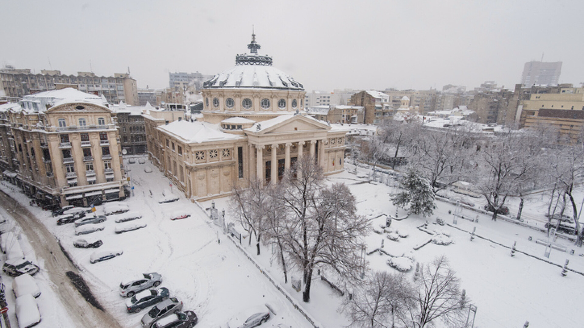 Prima ninsoare, în Capitală
