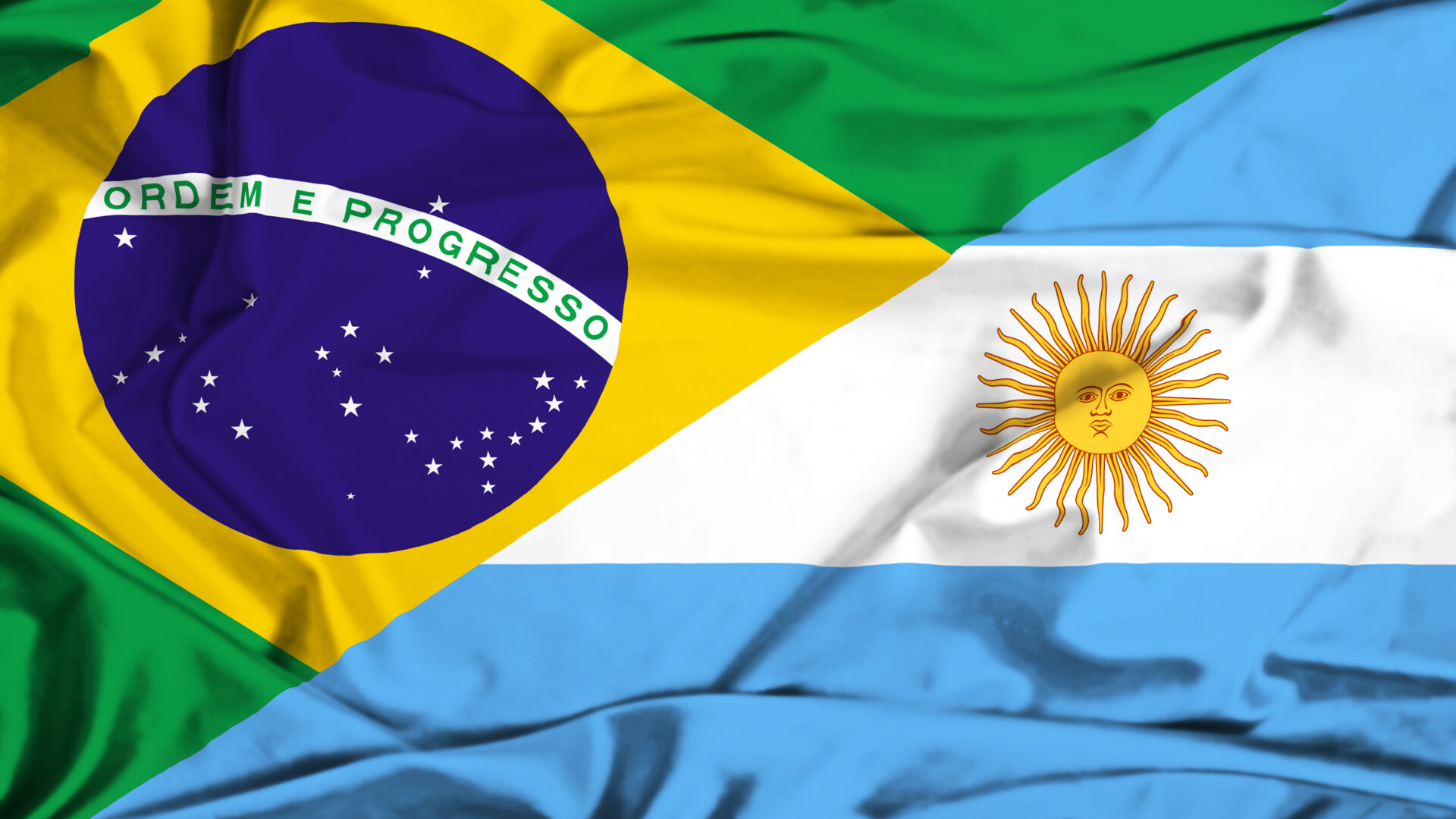 Argentina și Brazilia steaguri