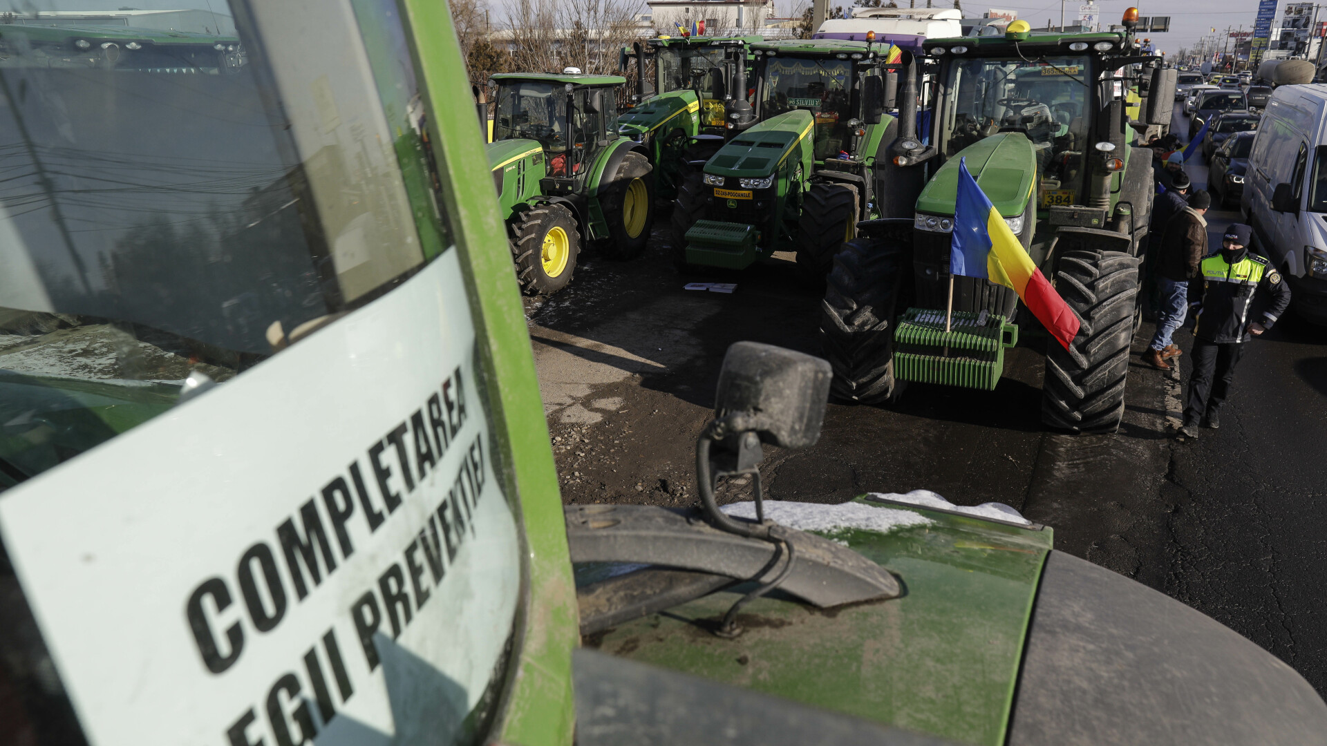 Protest transportatori și fermieri