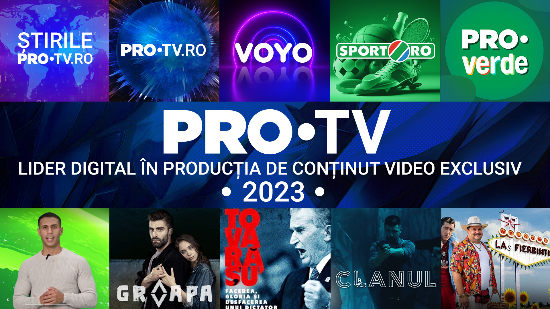 PRO TV, lider digital în producția de conținut video exclusiv și inovator în 2023