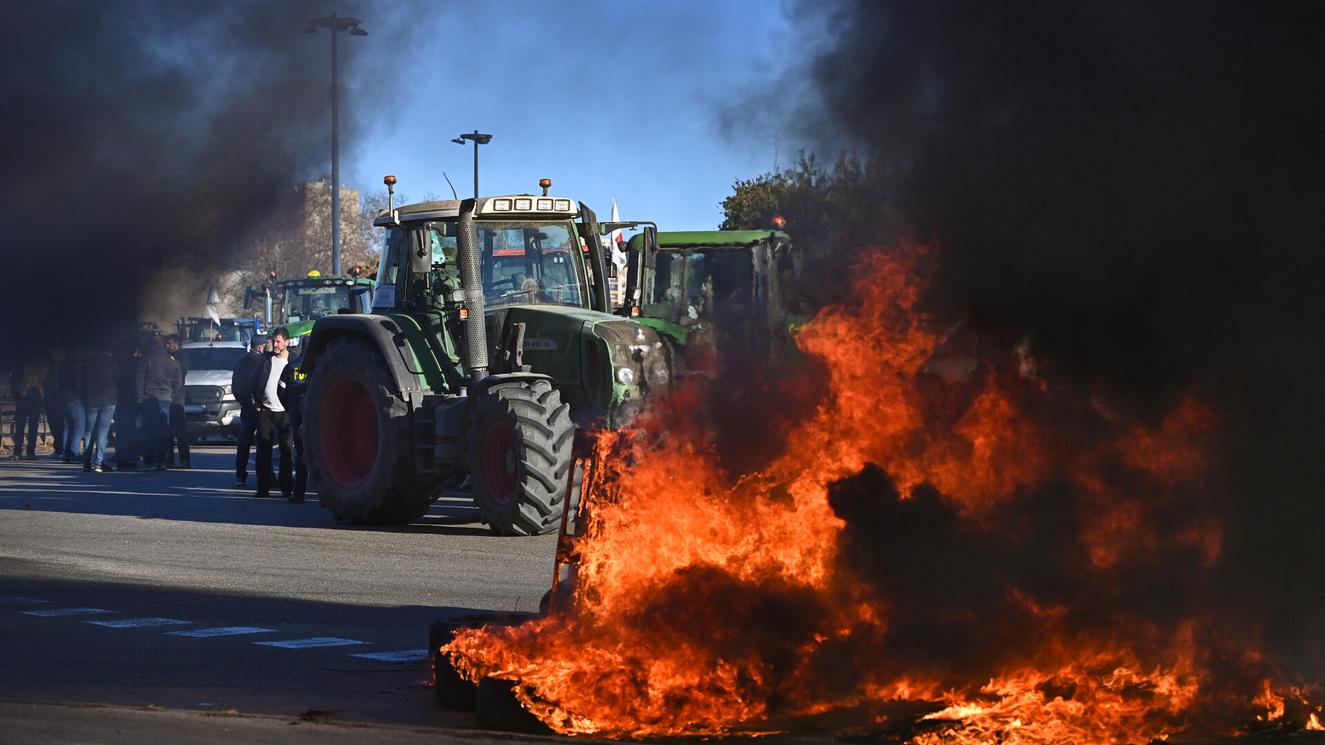 protest fermieri franta