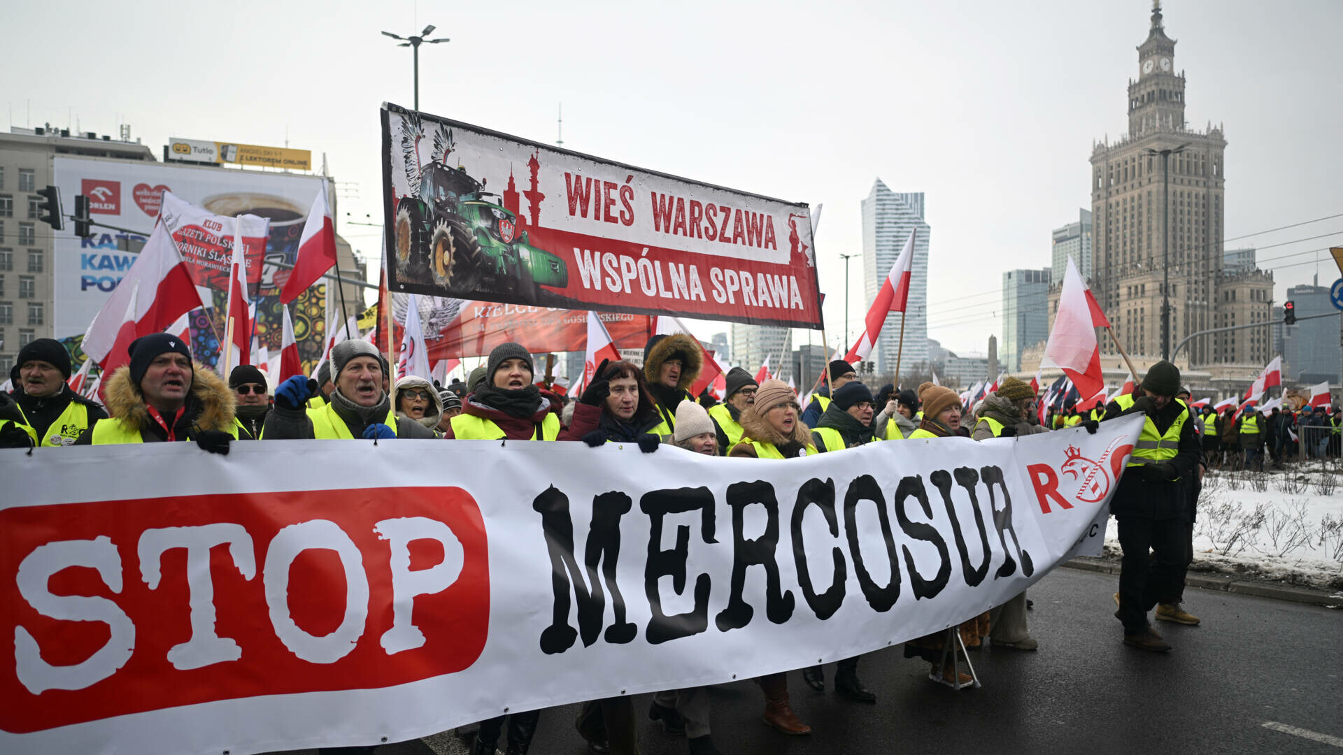 protest, mercosur, varsovia