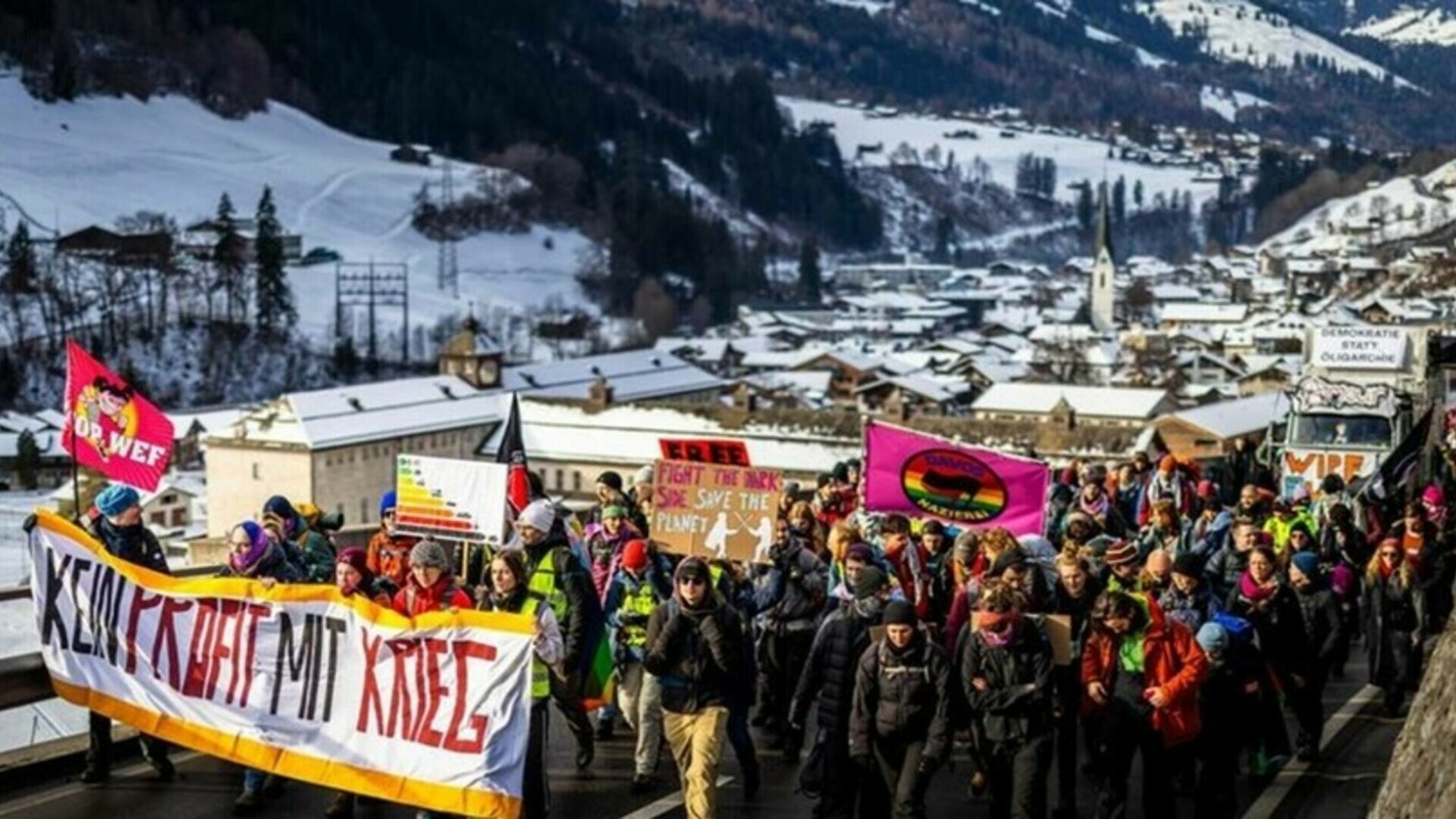 protest davos