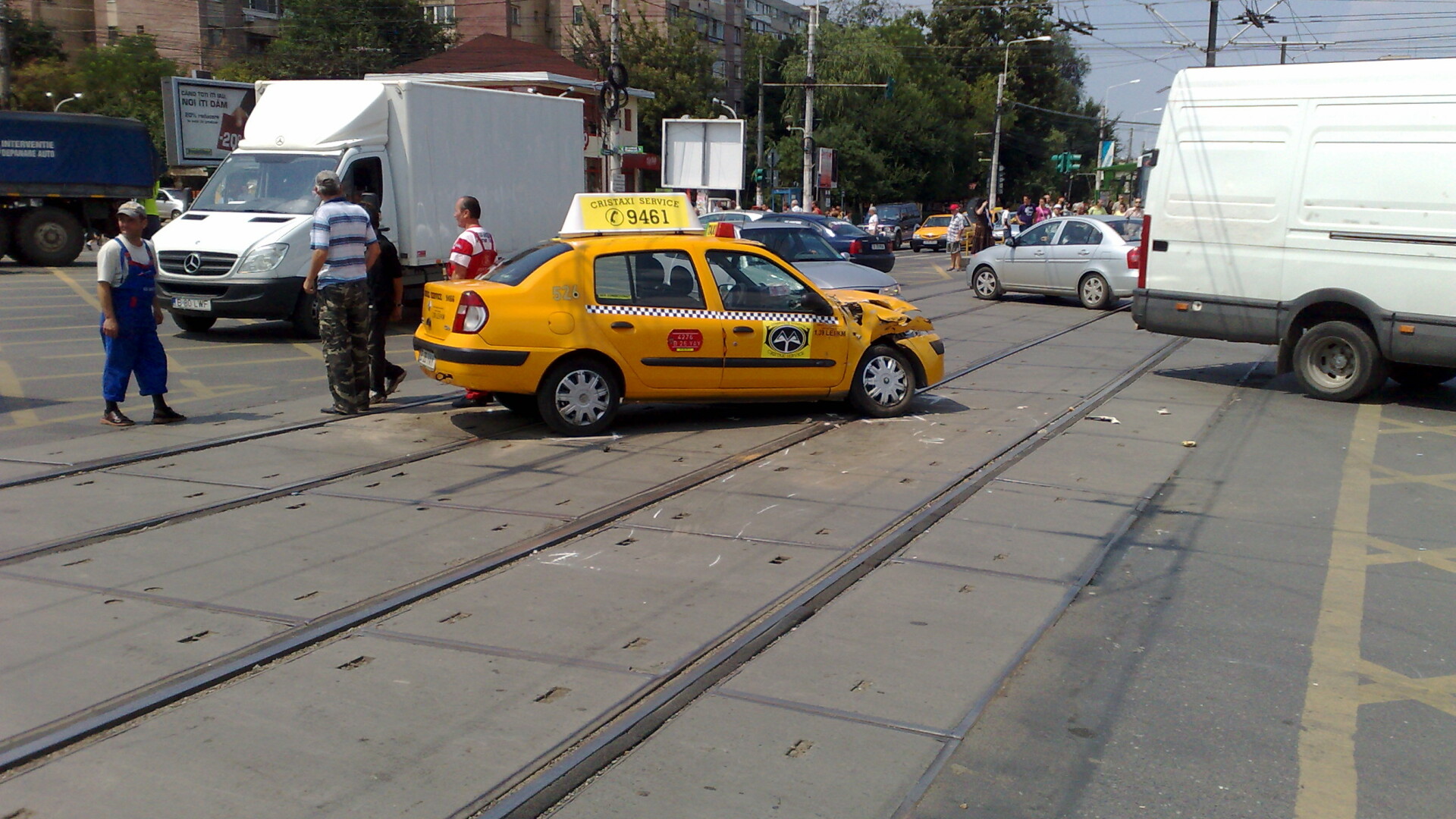 Accident pe linia tramvaiului 41