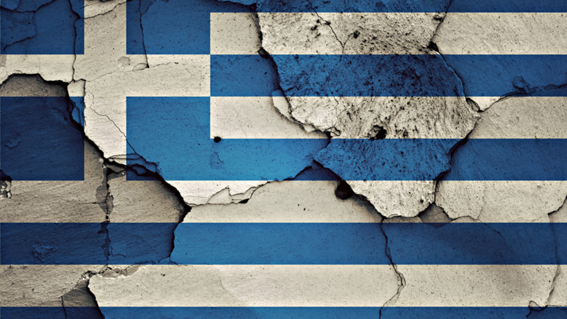 GREXIT zid scorojit cu steagul Greciei