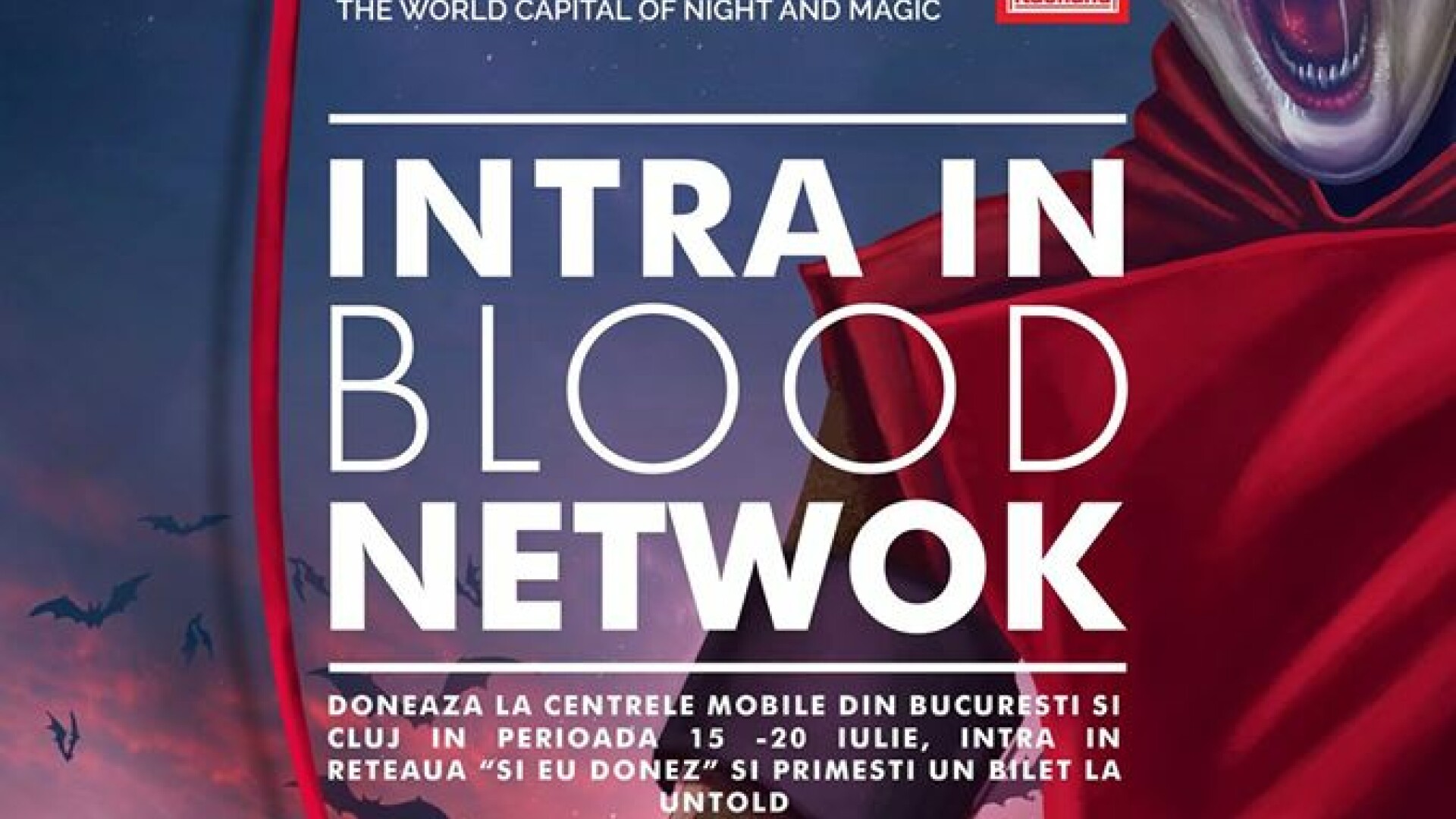BLOOD NETWORK: Doneaza sange si mergi la UNTOLD!