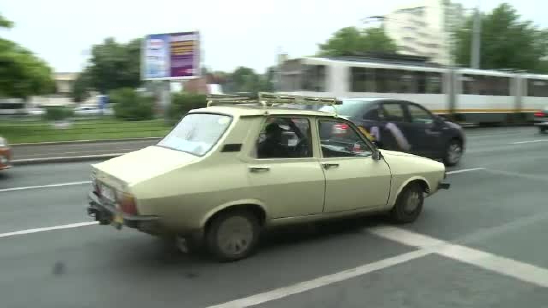 Dacie in trafic in Bucuresti