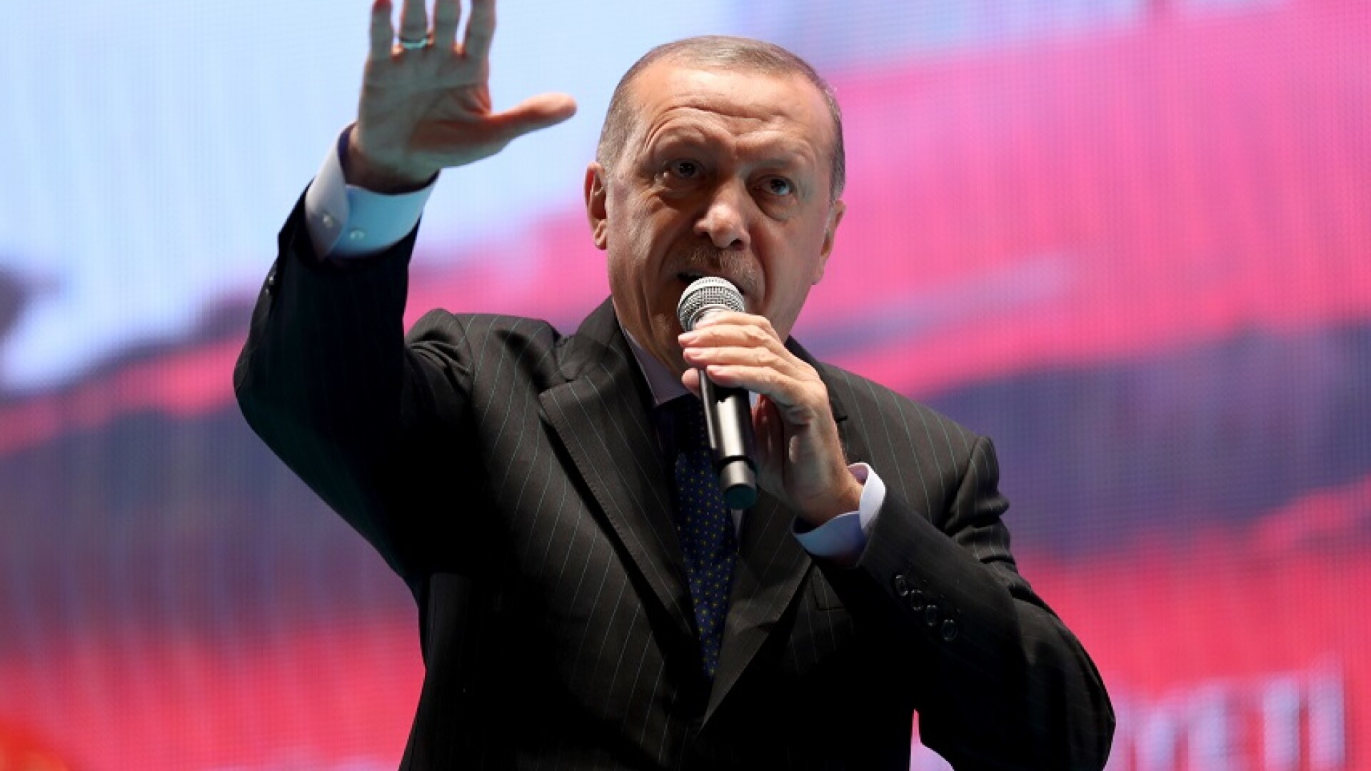 Erdogan la un miting electoral