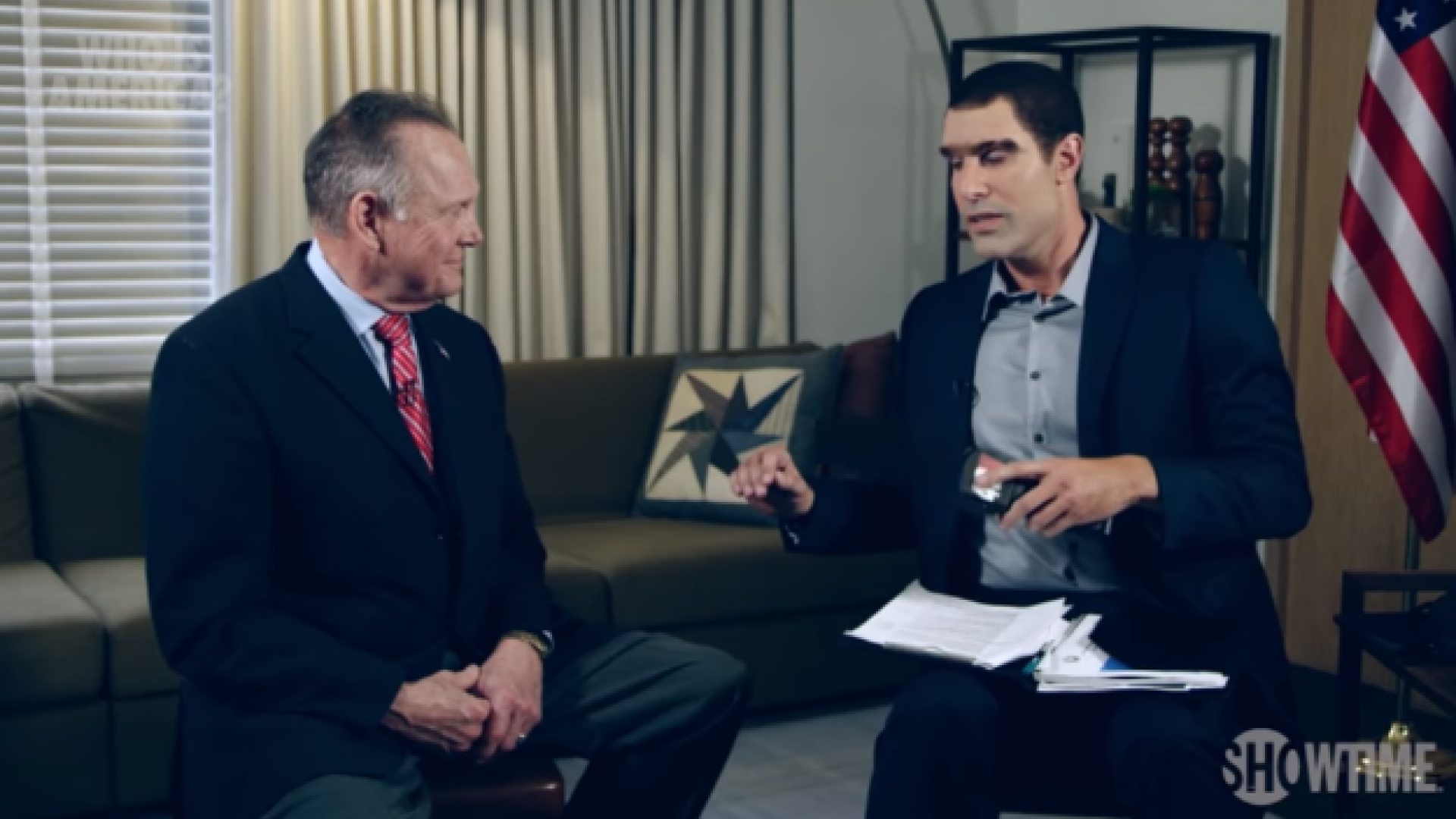 Sacha Baron Cohen, Roy Moore