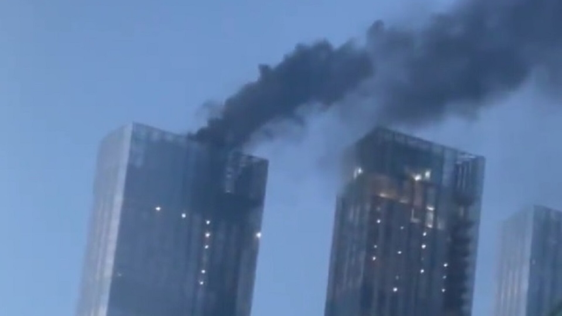 Incendiu la complexul rezidențial Capital Towers din centrul Moscovei | VIDEO