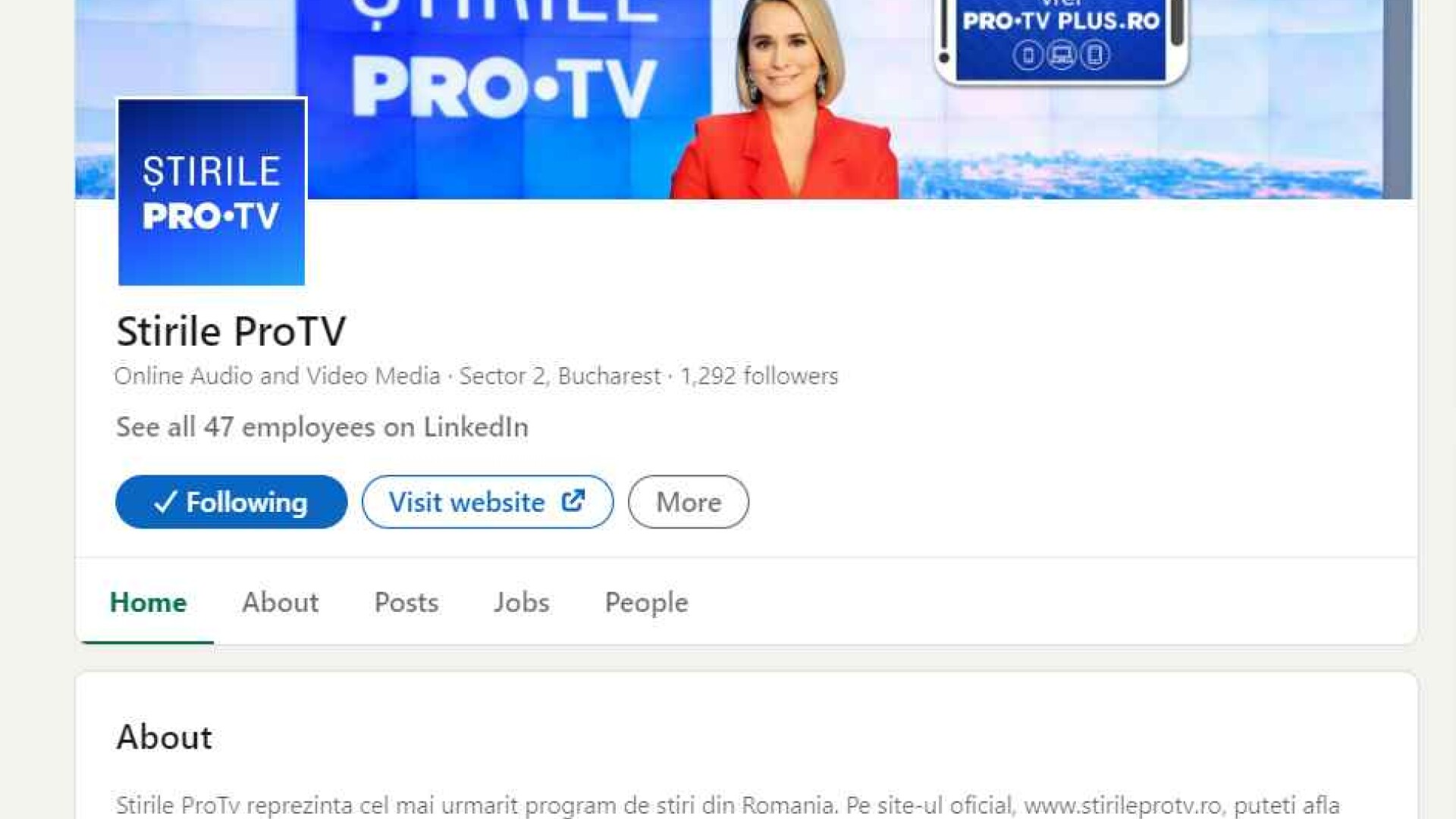 Știrile PROTV.ro sunt prezente pe LinkedIn. Iată cum poți afla cele mai noi ponturi de business