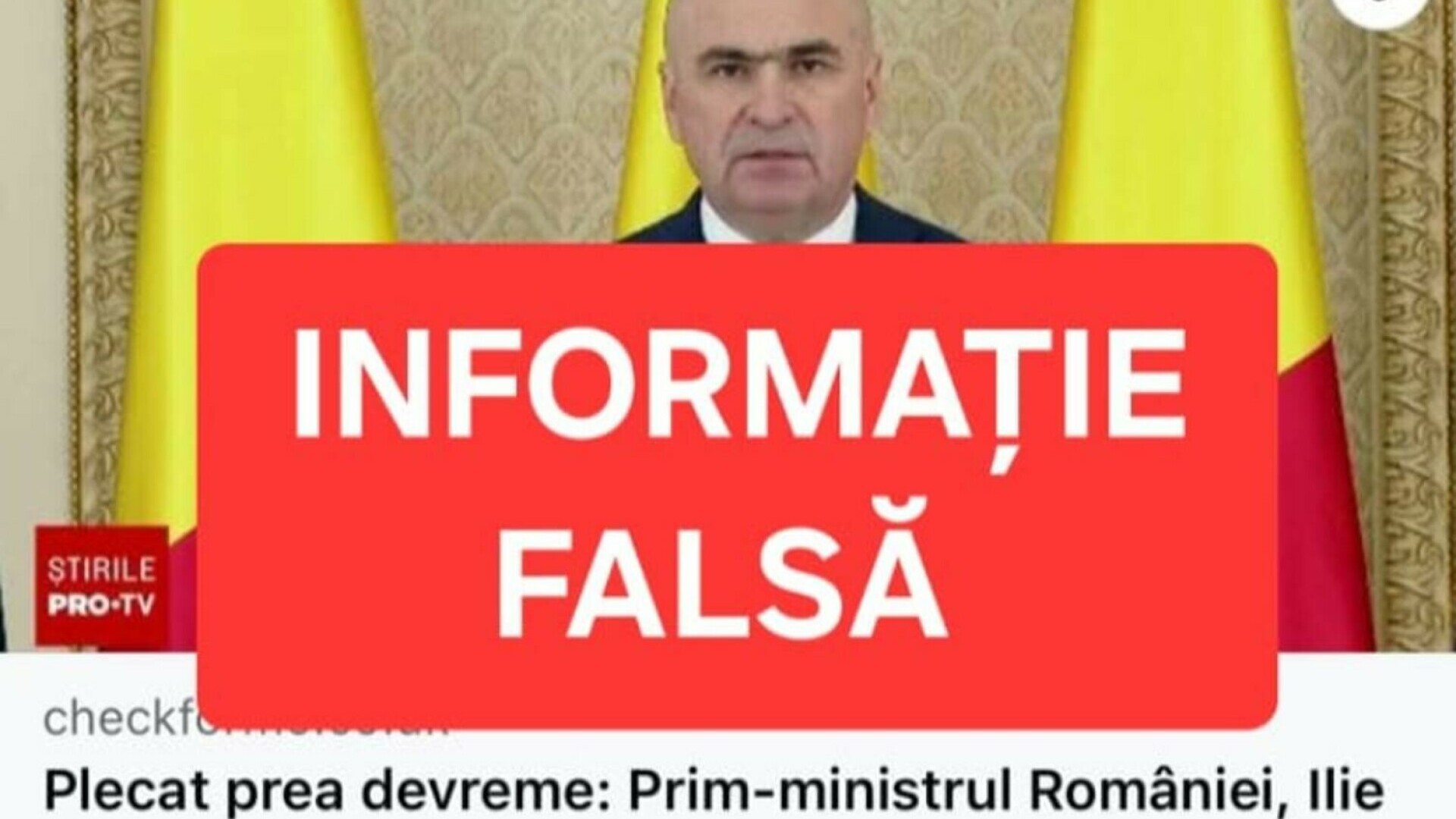 MAI atrage atenția asupra informației care circulă în mediul online privind decesul lui Ilie Bolojan