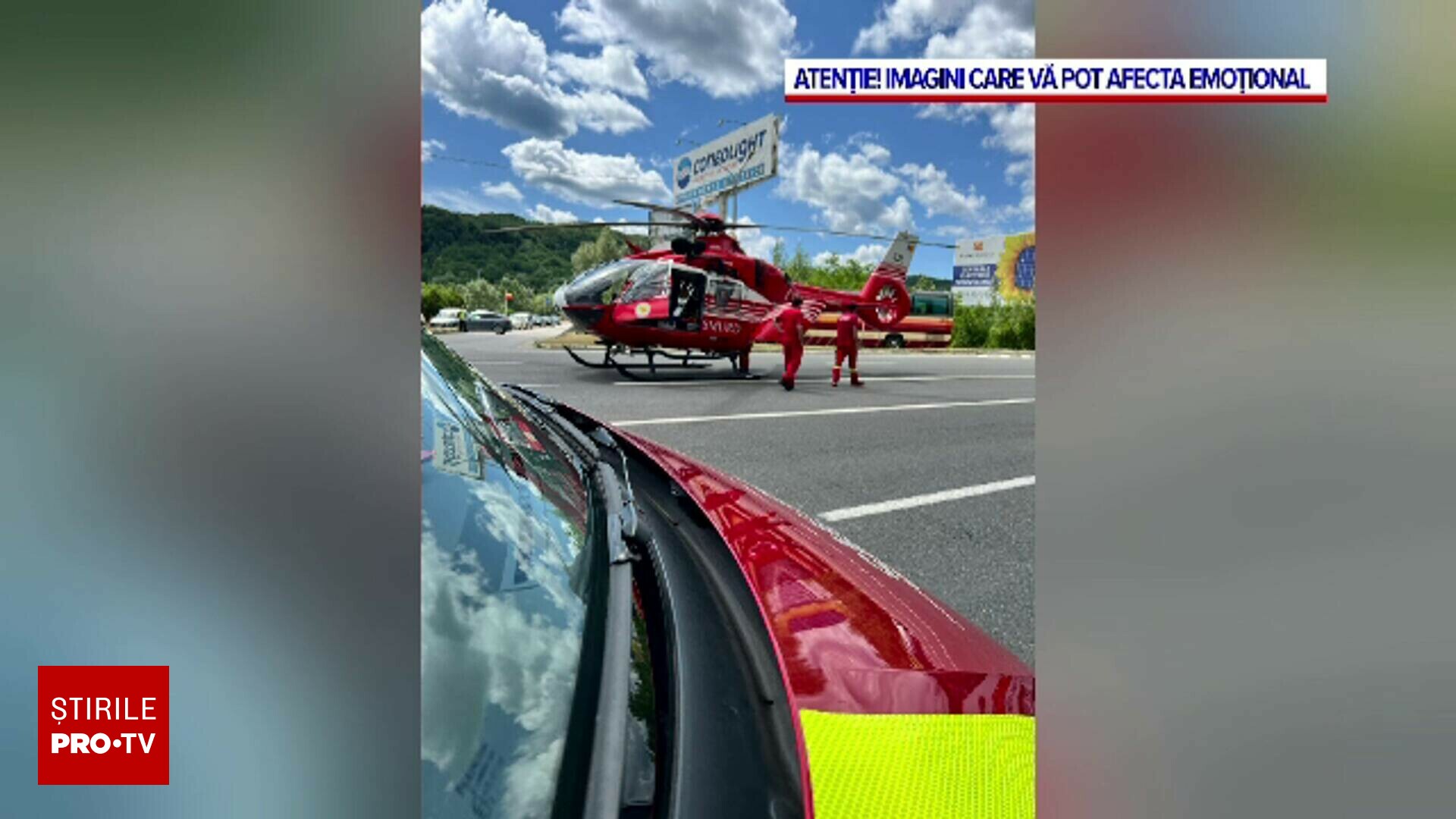 Accident grav &icirc;n dreptul localit&#259;&#539;ii Breaza. Doi pasageri au fost du&#537;i la spital cu elicopterul SMURD