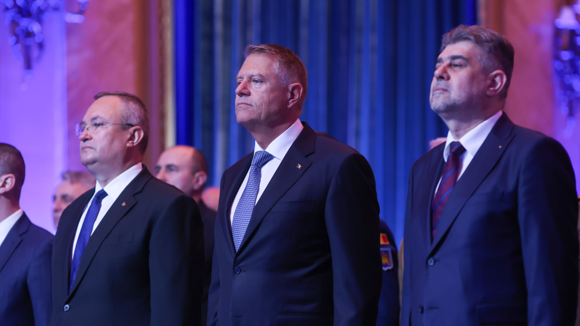 Nicolae Ciuca, Klaus Iohannis și Marcel Ciolac