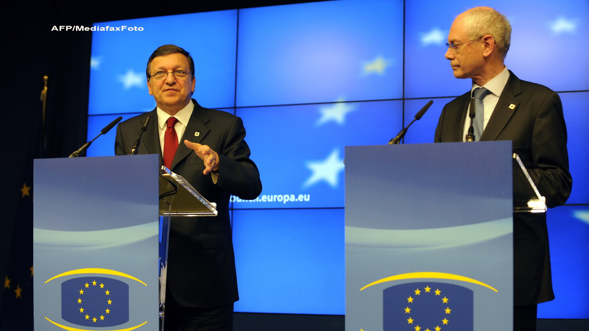 Jose Manuel Barroso (s) si Herman Van Rompuy