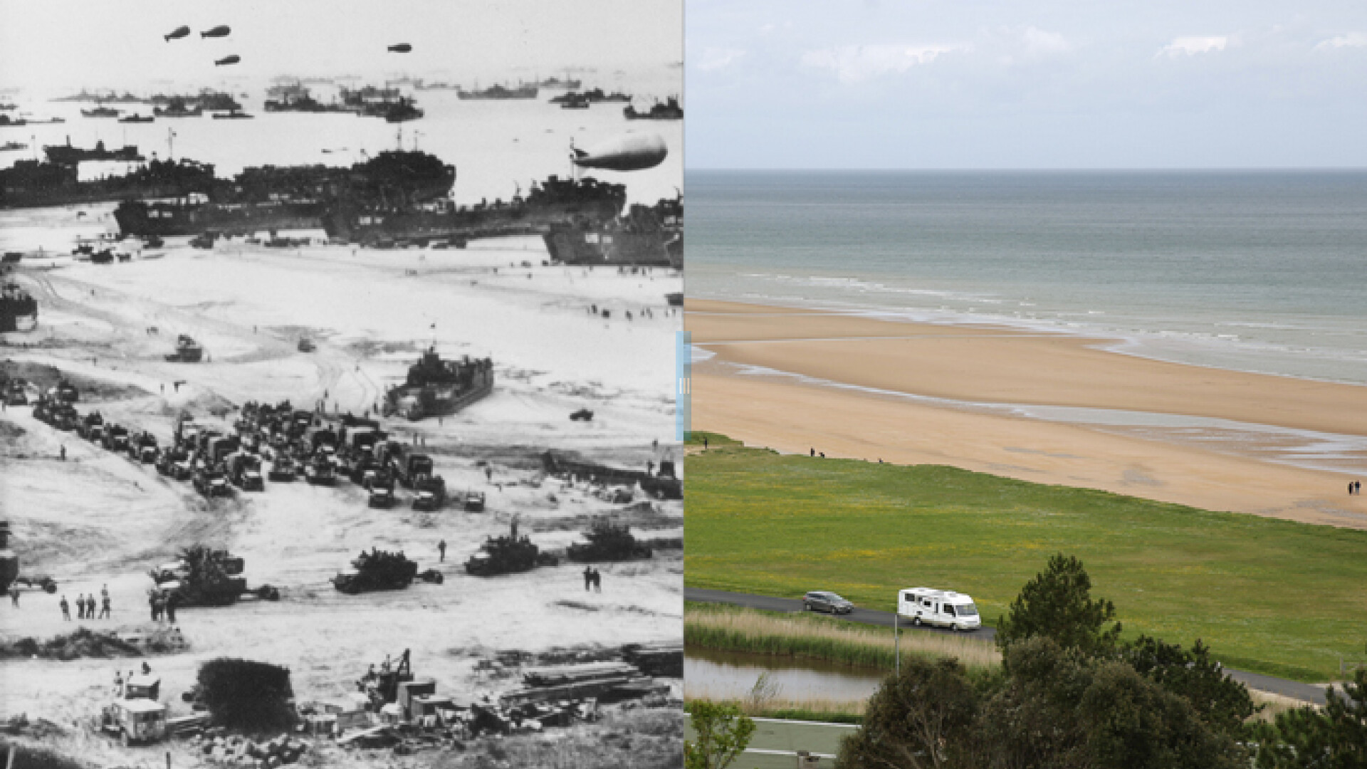 debarcarea din Normandia inainte si dupa