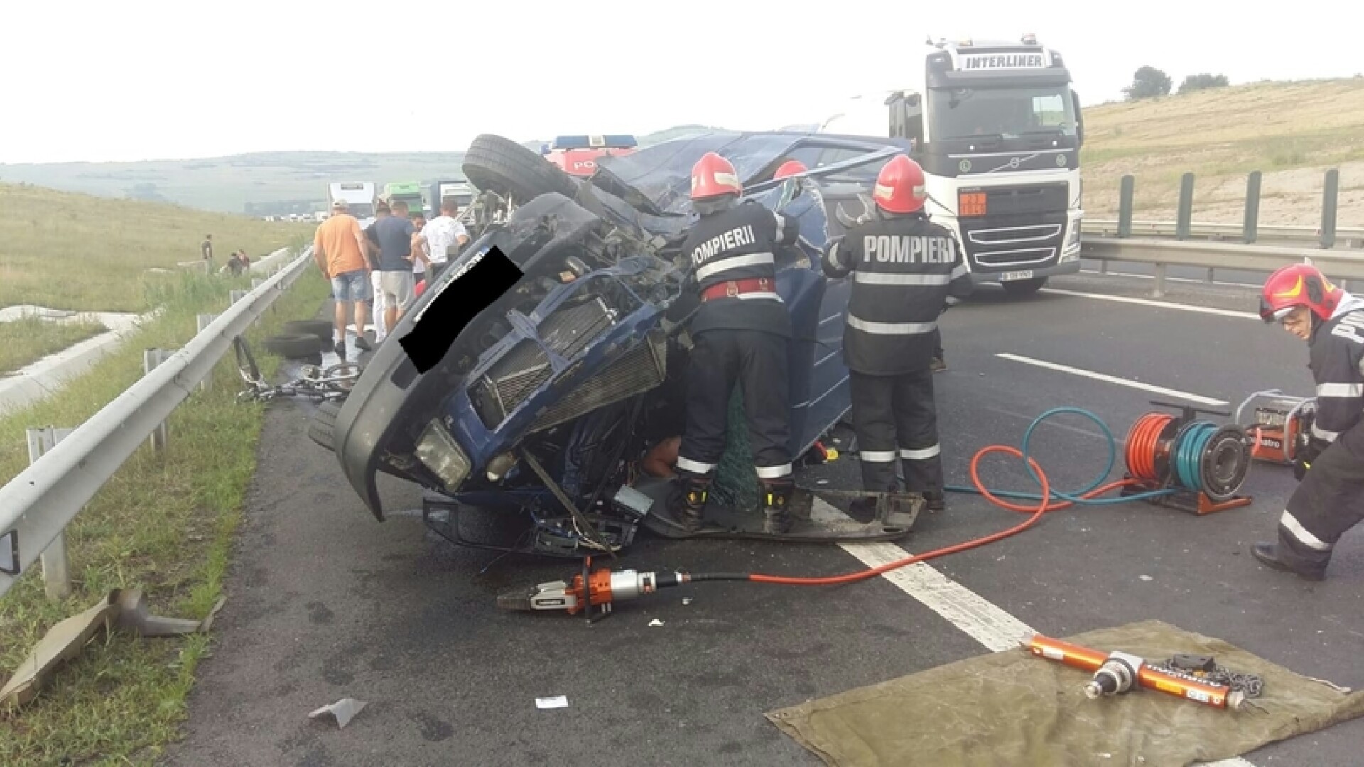 Accident autostrada Sibiu-Orastie