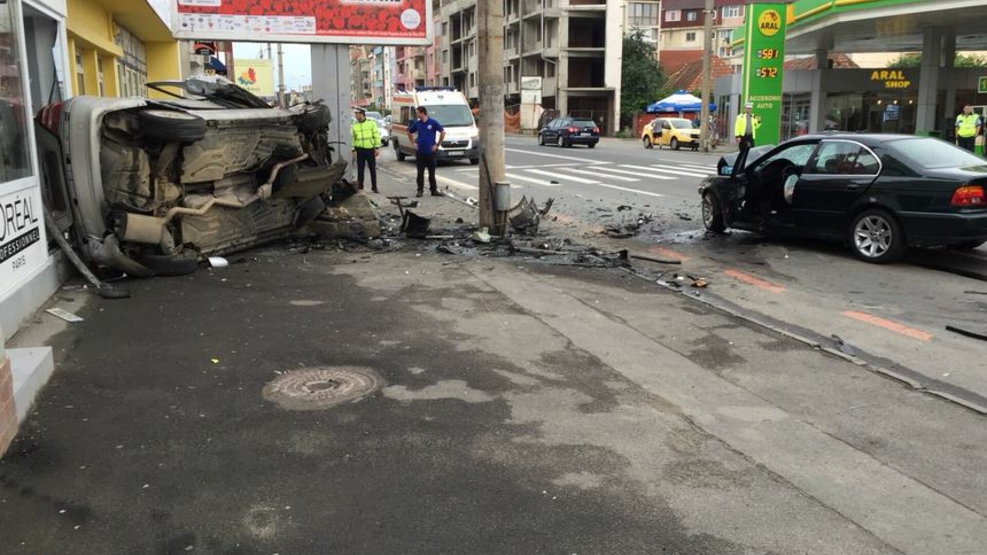 Accident grav pe o stradă din Sibiu