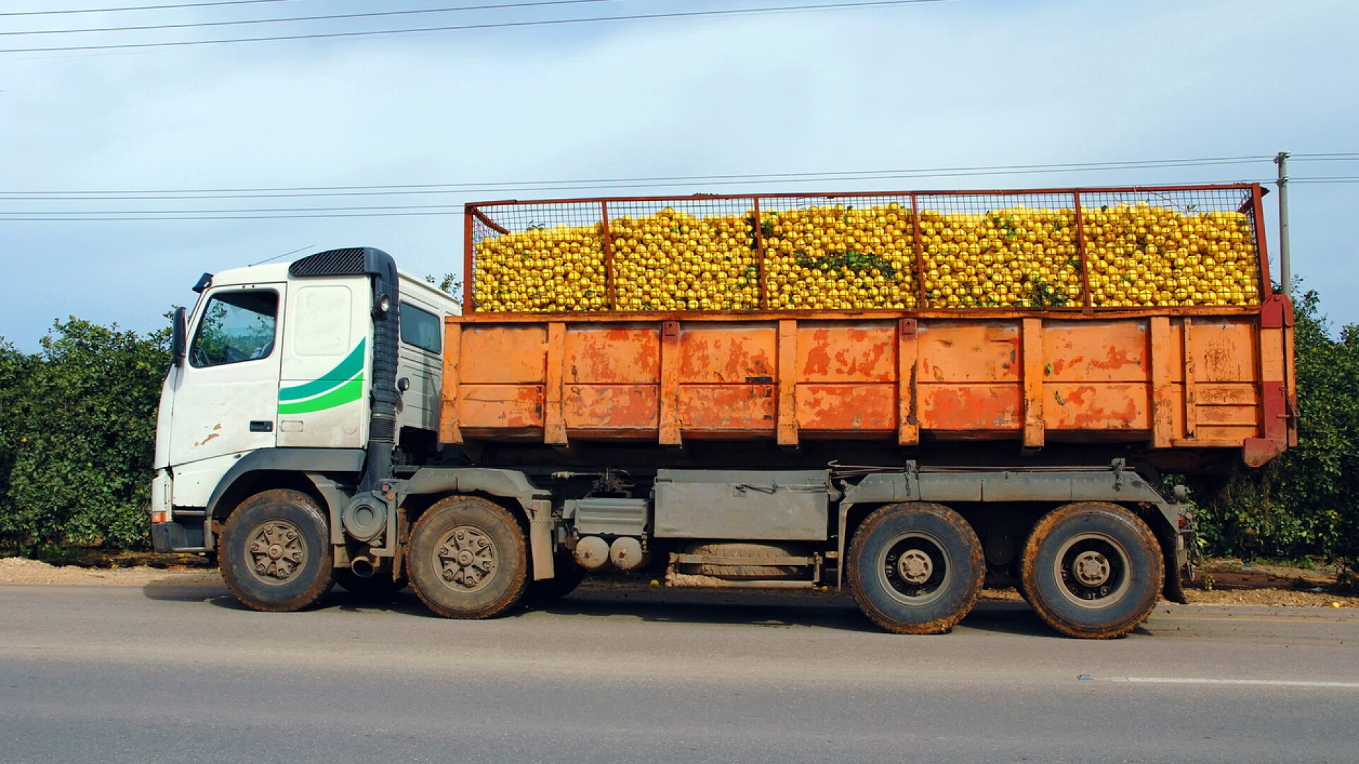 camion cu fructe