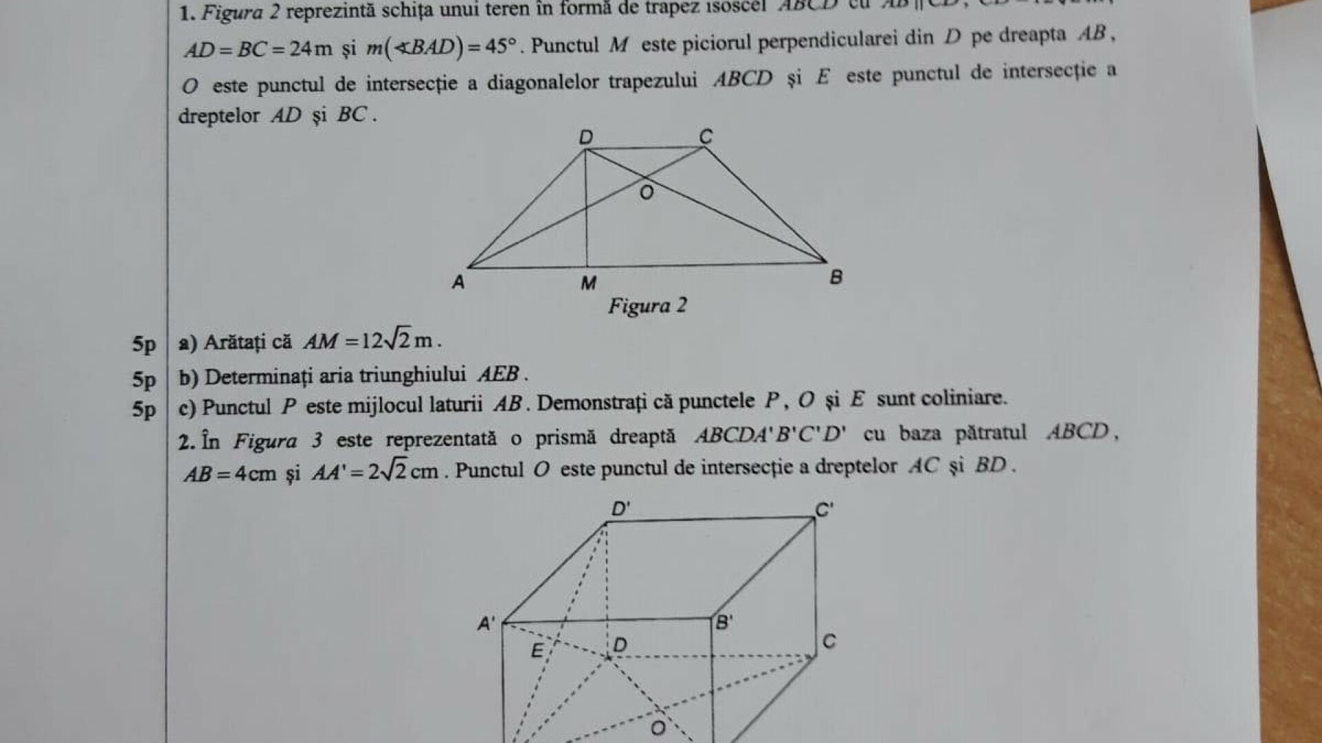 Evaluare Națională 2019 subiecte matematică