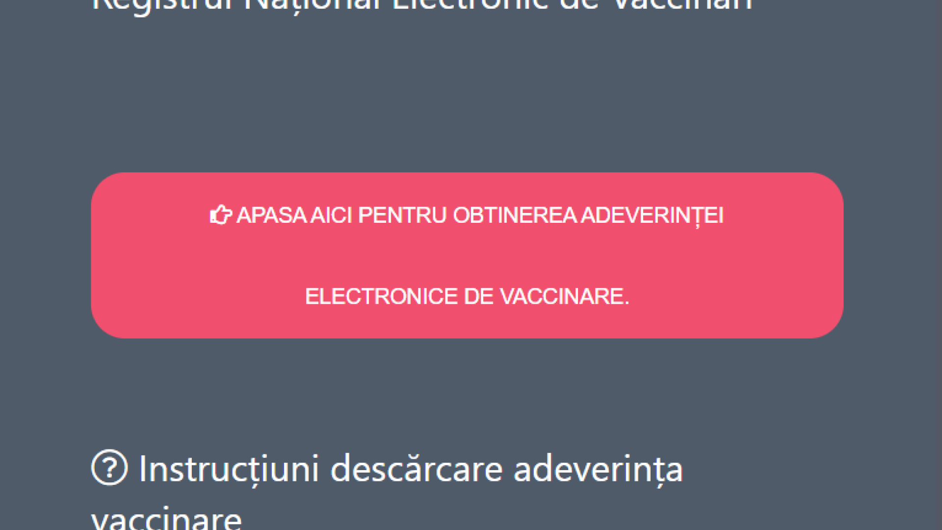 adeverinta vaccinare, vaccin